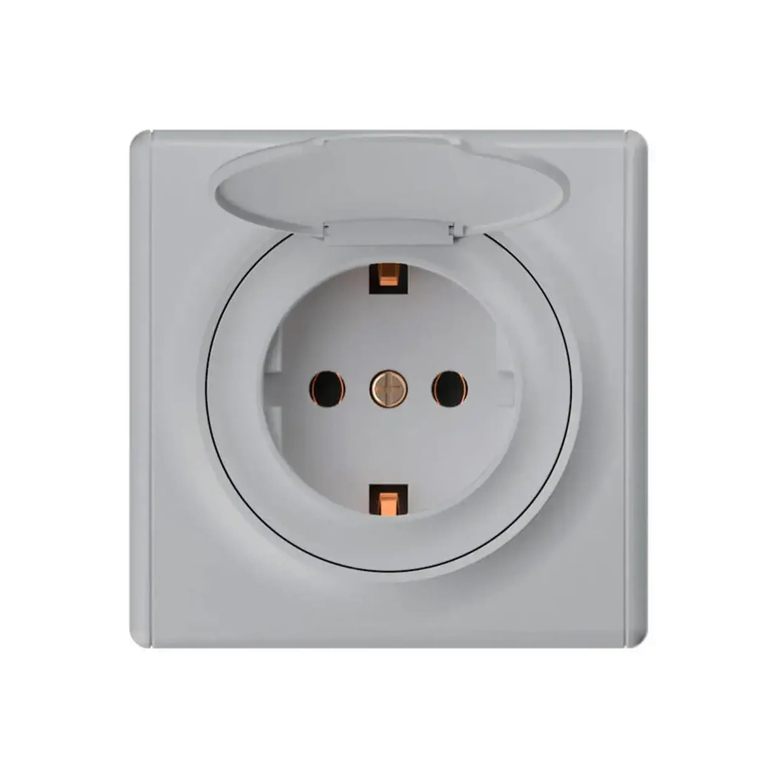 Priză euro cu capac Lotus 16 A 220 - 240 V Alb Elmos - Culoare Gri