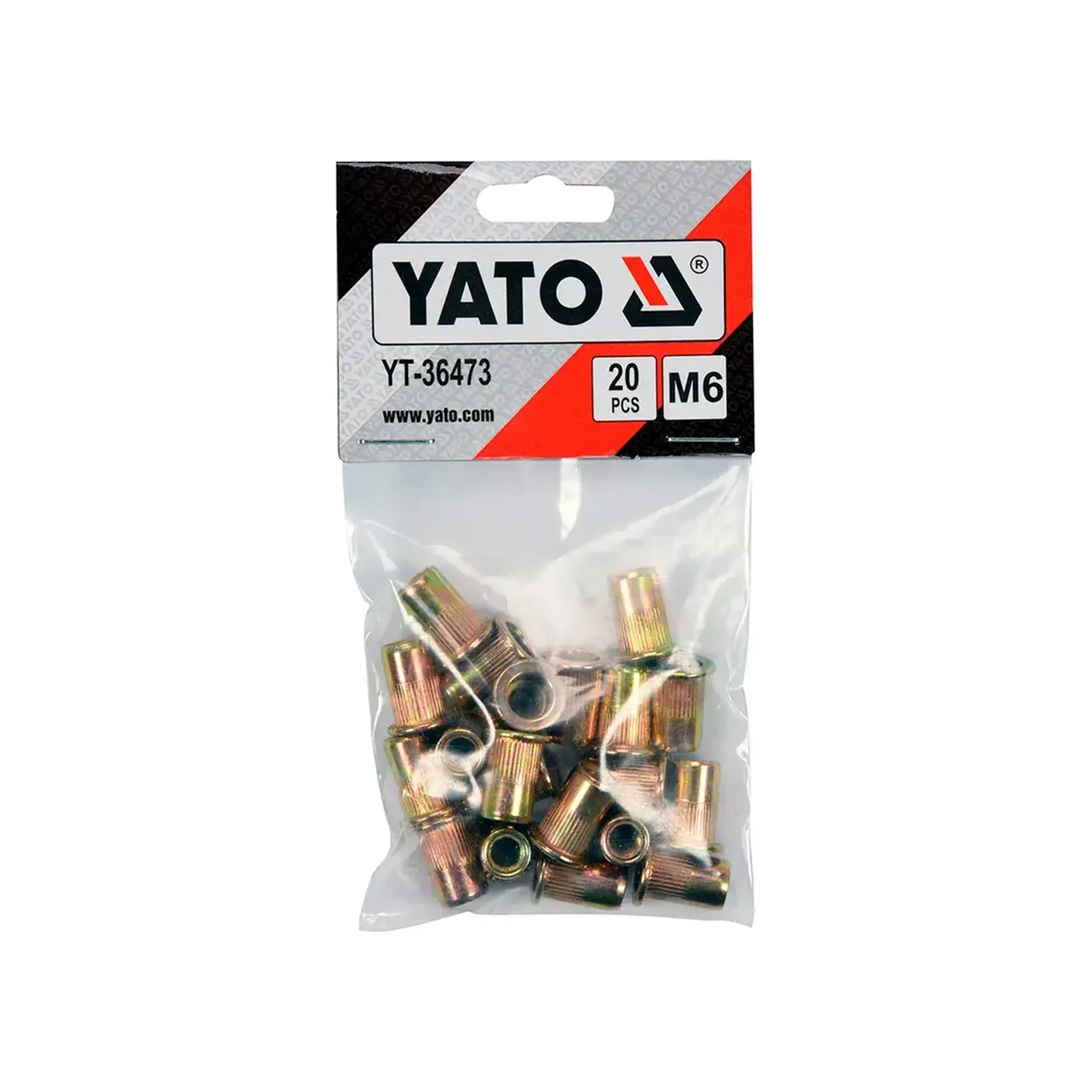 Nituri 5 * 13 mm Yato oțel 20 buc. - Diametru 6 *