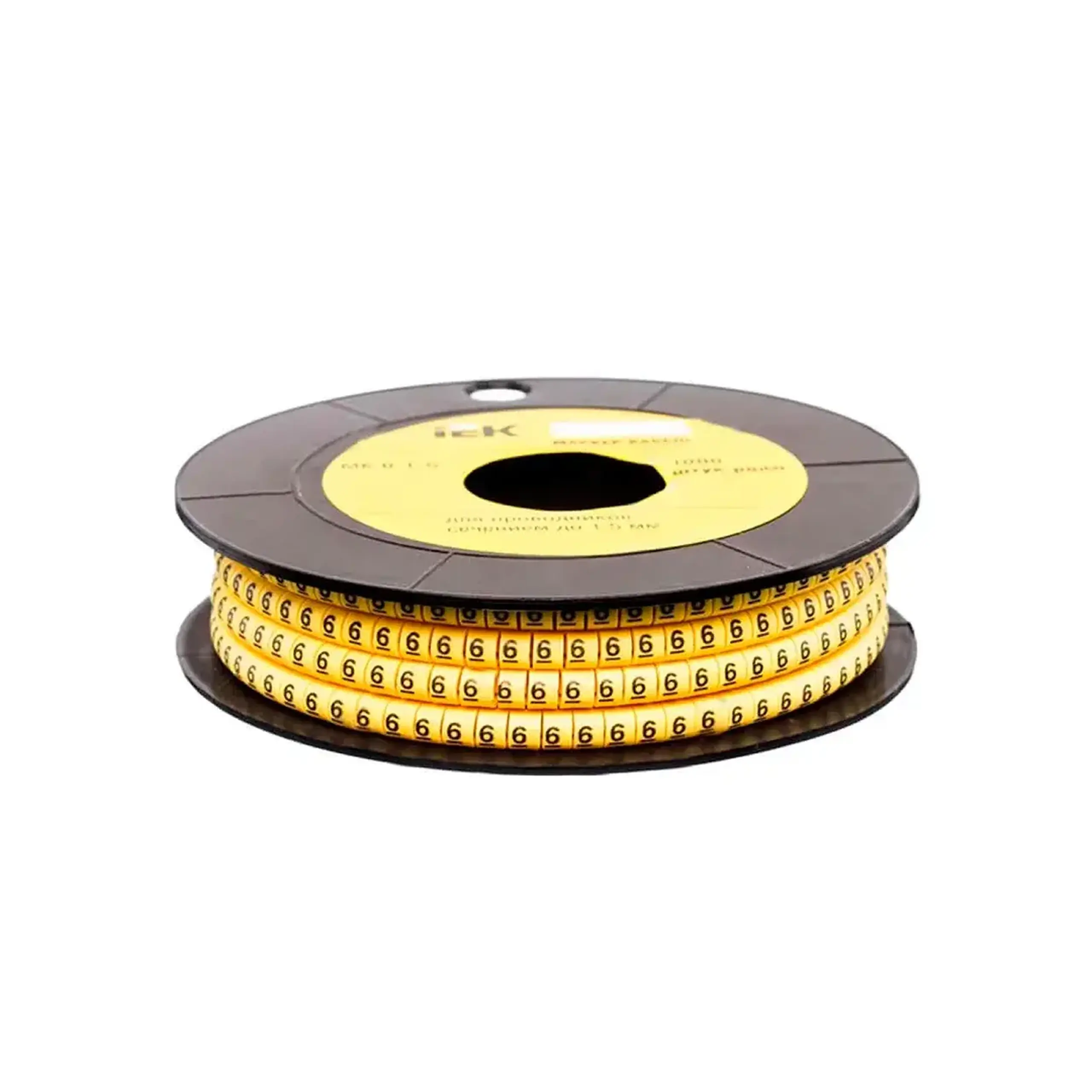 Marcator de cablu "6" IEK MK3 6 mm galben