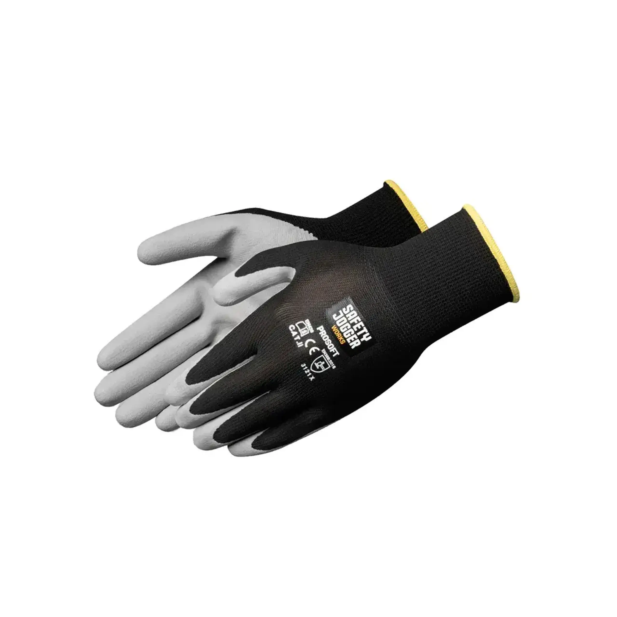 Mănuși acoperite cu nitril PROSOFT 9 Negru/Gri SAFETY JOGGER - Mărime 10