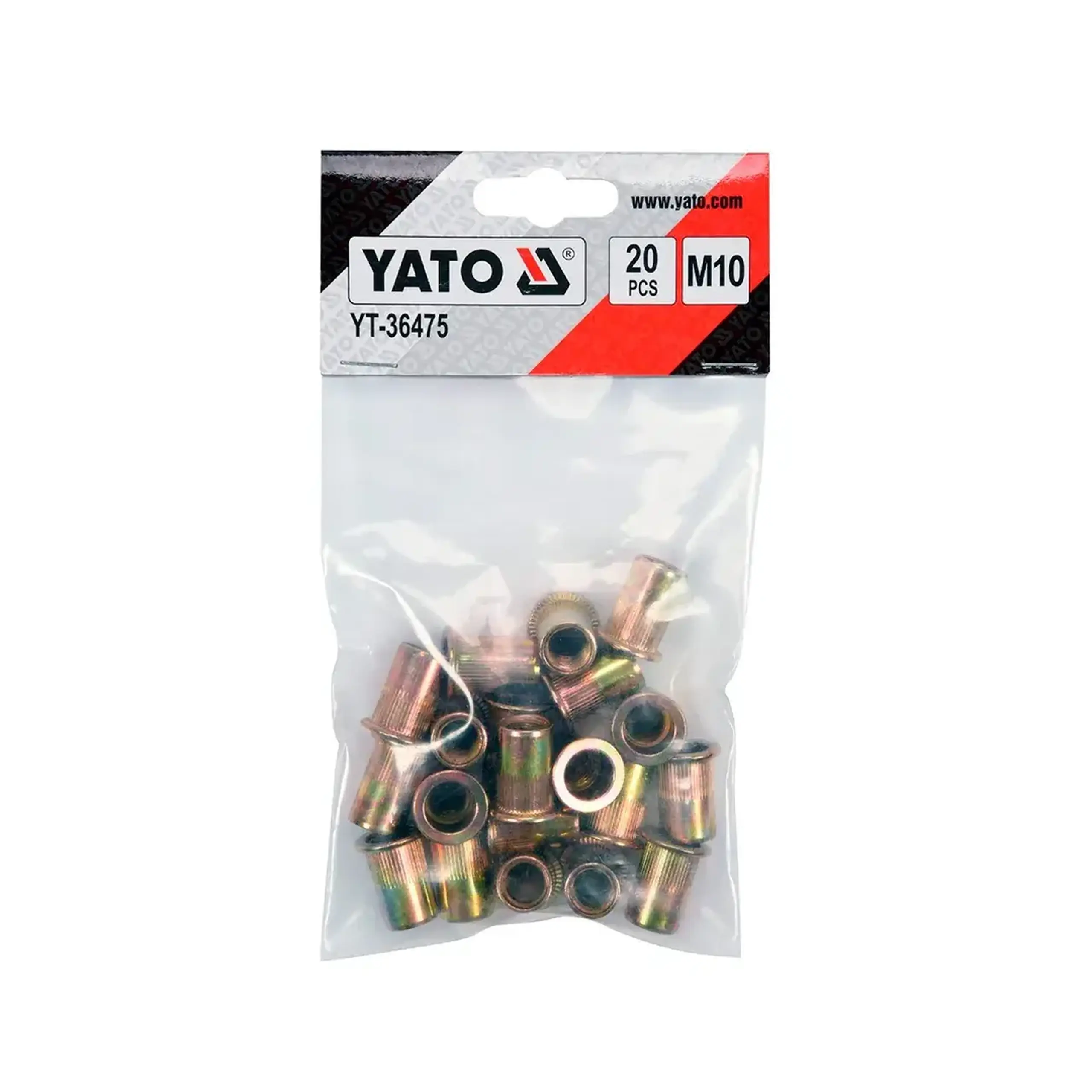 Nituri cu filet 10 * 21 mm Yato oțel 20 buc.
