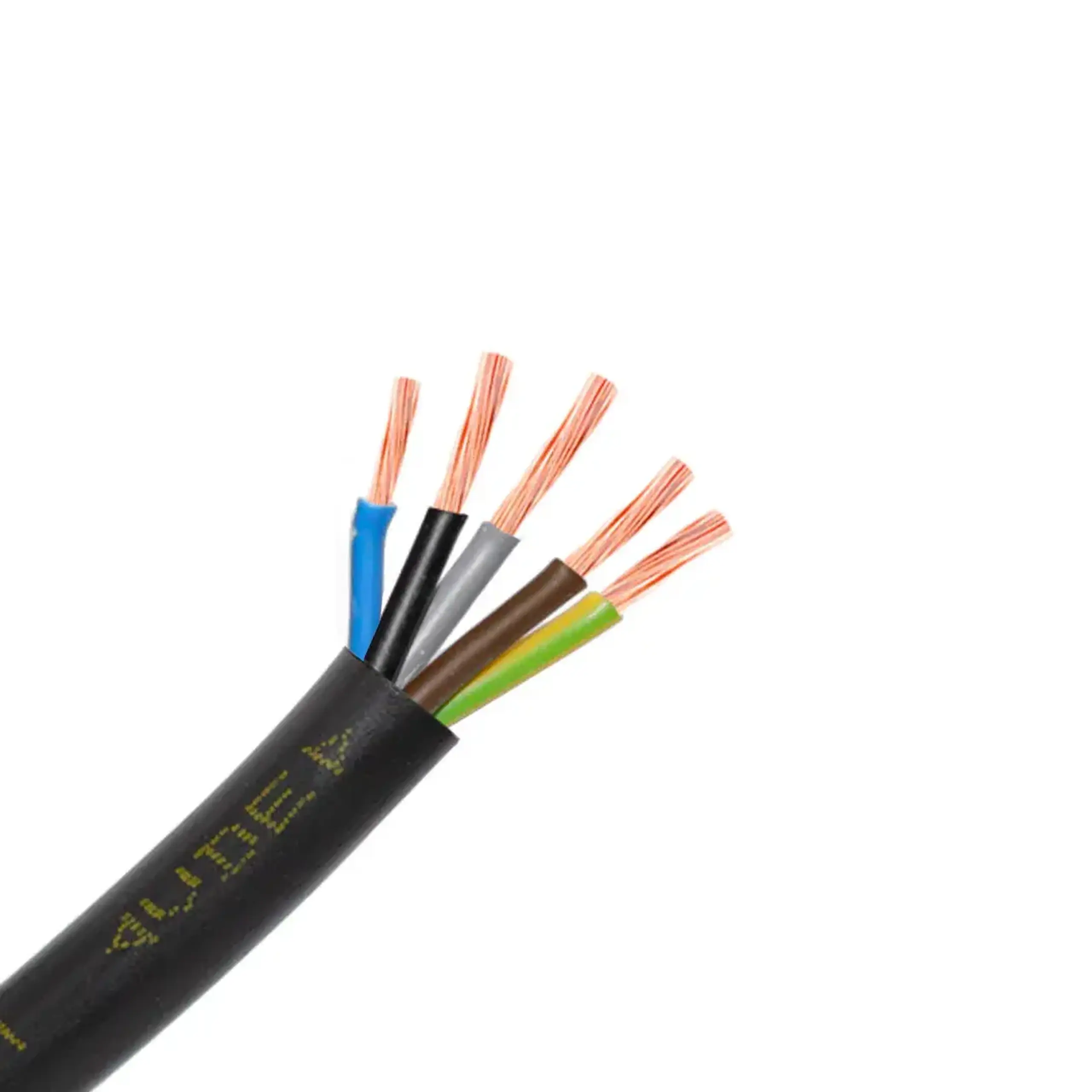 Fir electric H05VV-F 5 * 1.5 mm² negru cupru