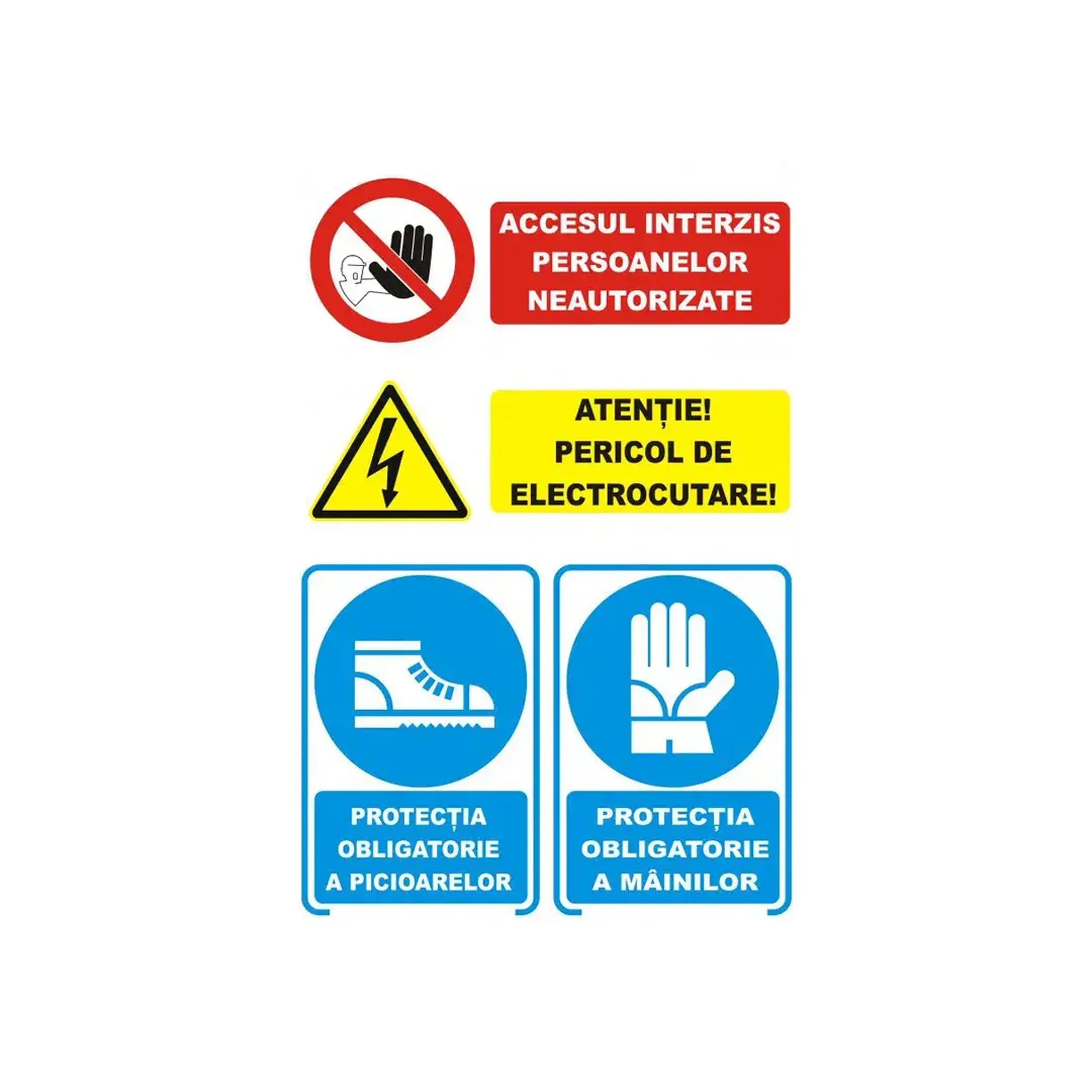 Autocolant cu semne combinate PERICOL DE ELECTROCUTARE 210 x 296 mm