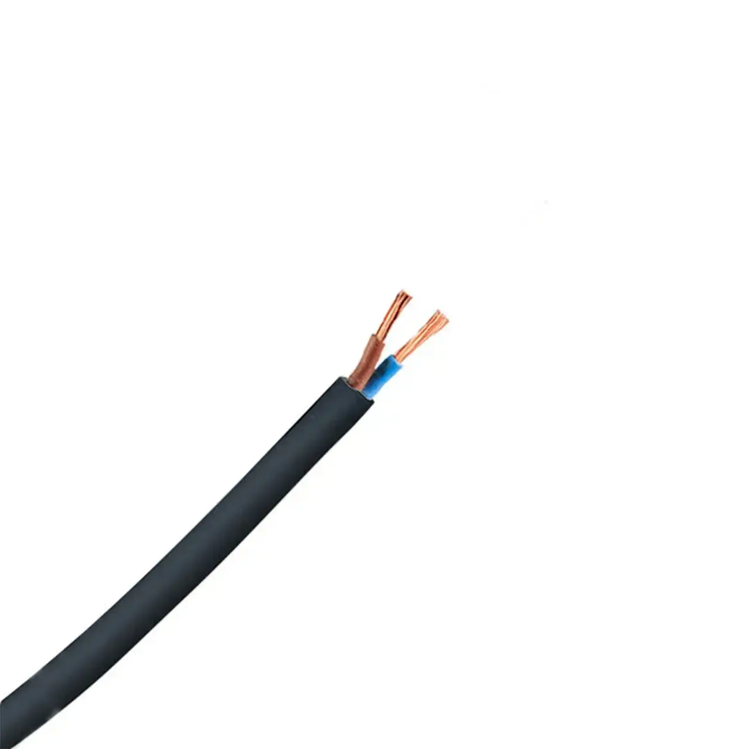 Fir electric H05VV-F 2 * 1.0 mm² Negru Cupru