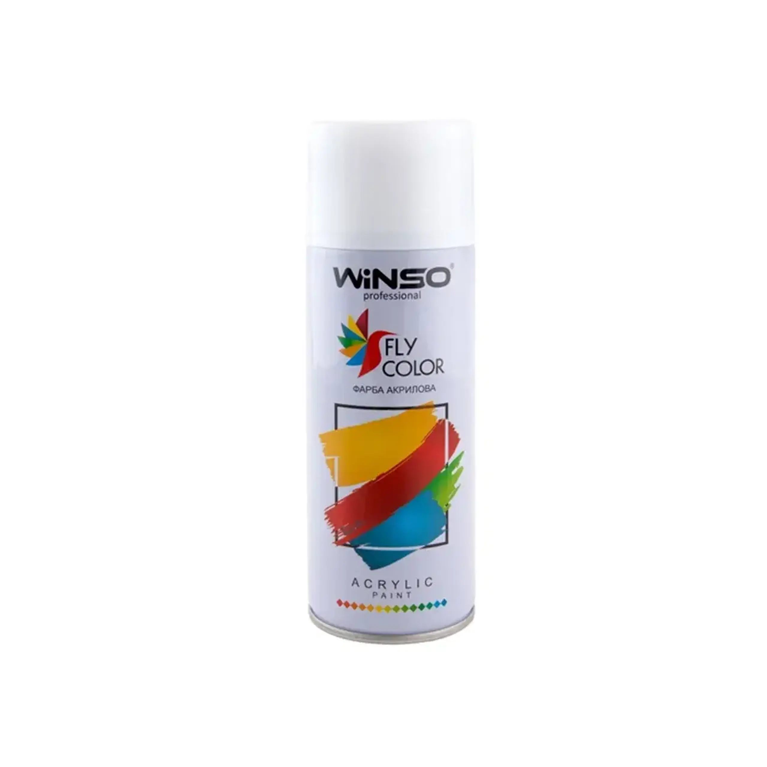 Vopsea spray acrilică Fly Color alb lucios 450 ml WINSO
