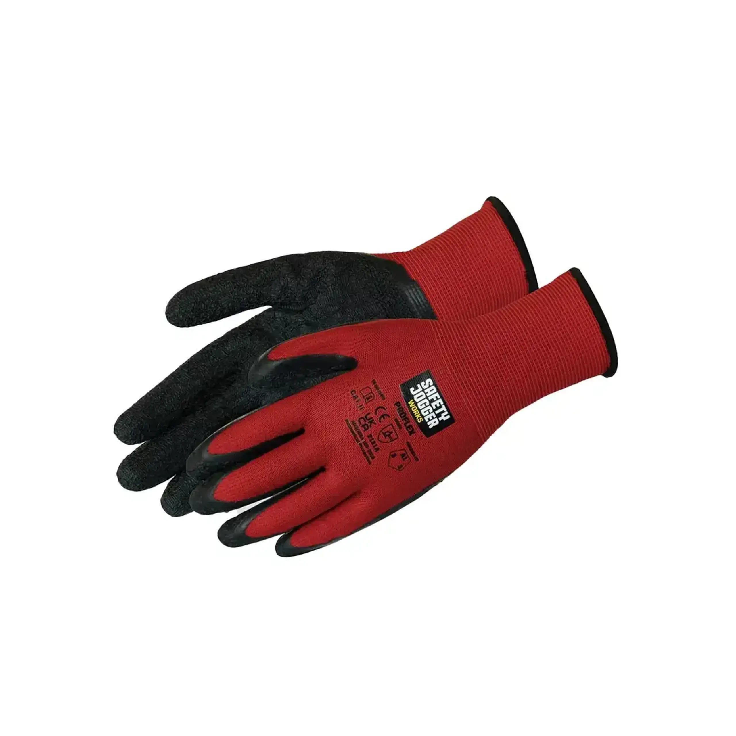 Mănuși acoperite cu latex PROFLEX 9 Negru/Roșu SAFETY JOGGER - Mărime 10