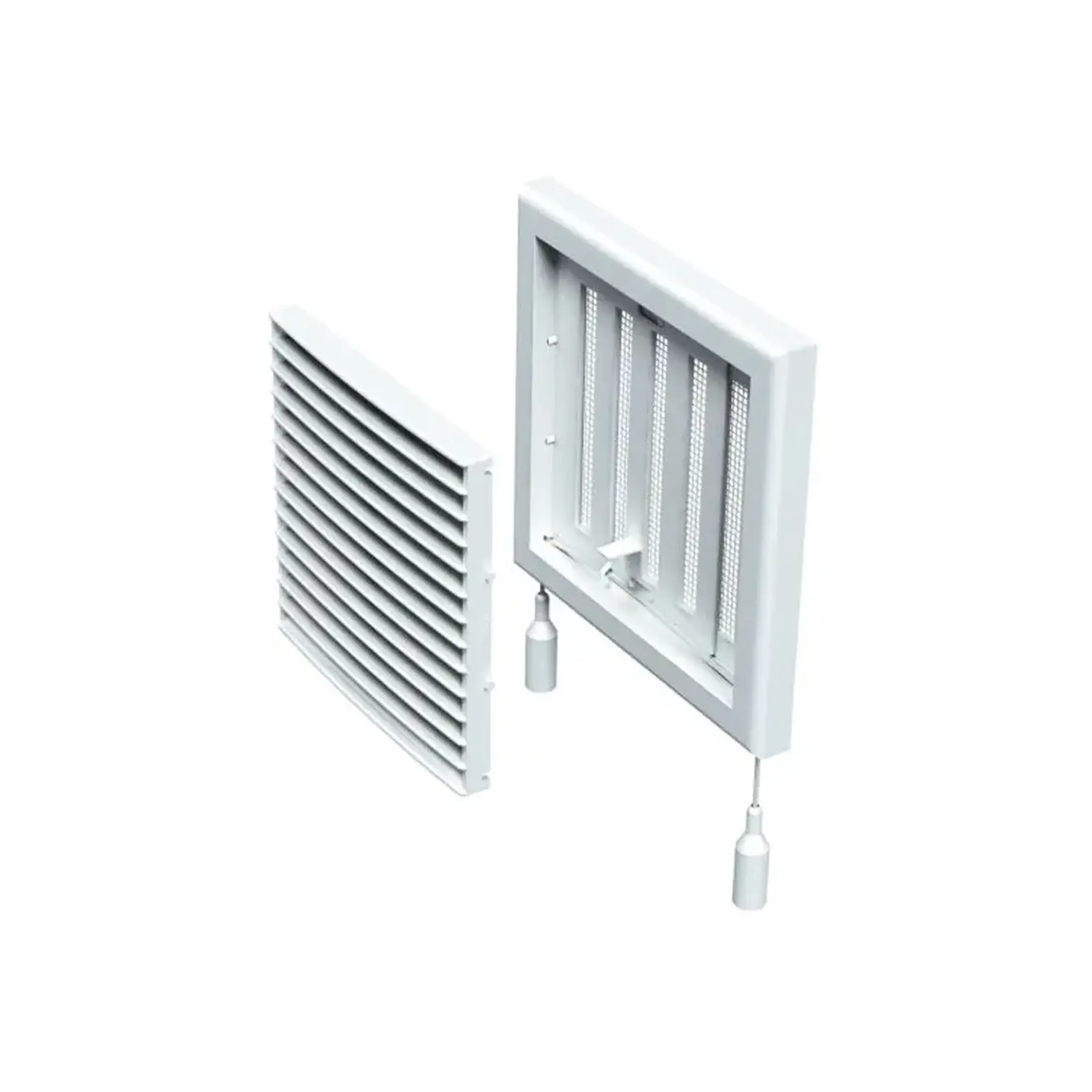 Grilaj de ventilare Vents 350901 154 x 154 mm PVC alb