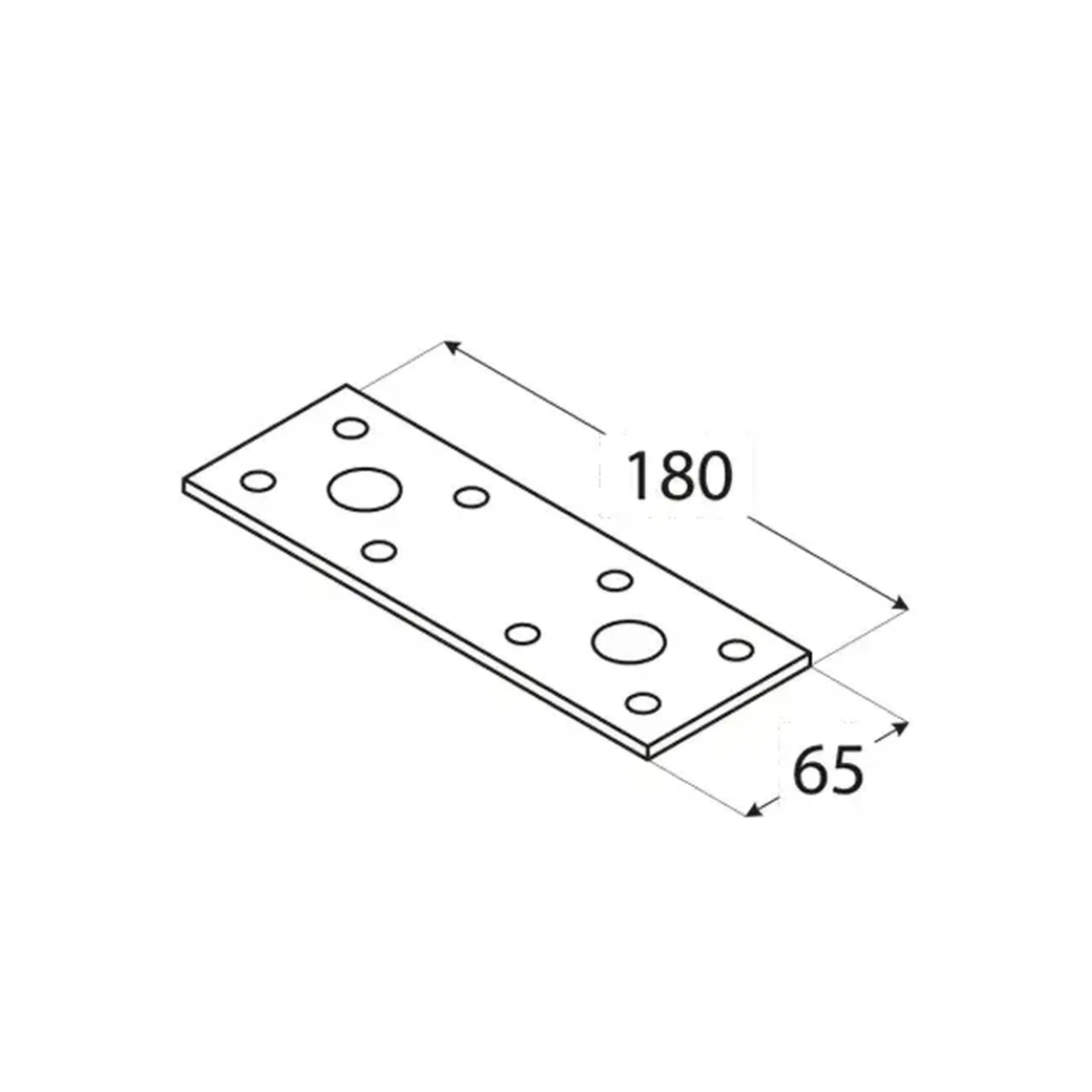 Conector plat LP5 180 x 65 x 2,5 mm PowMr