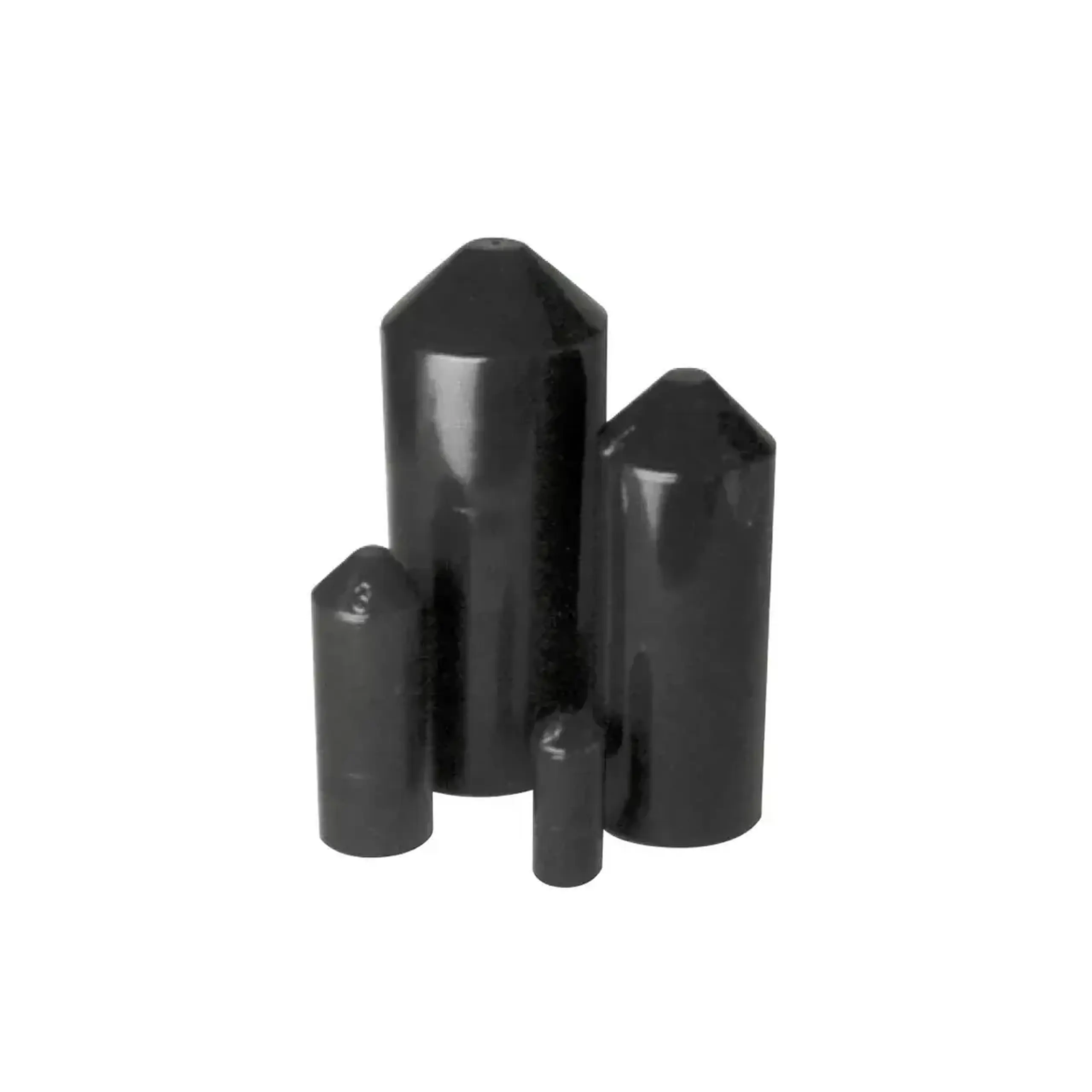 Cap retractabil Raytech 83 mm Negru - Diametrul tubului după contracție 26 mm
