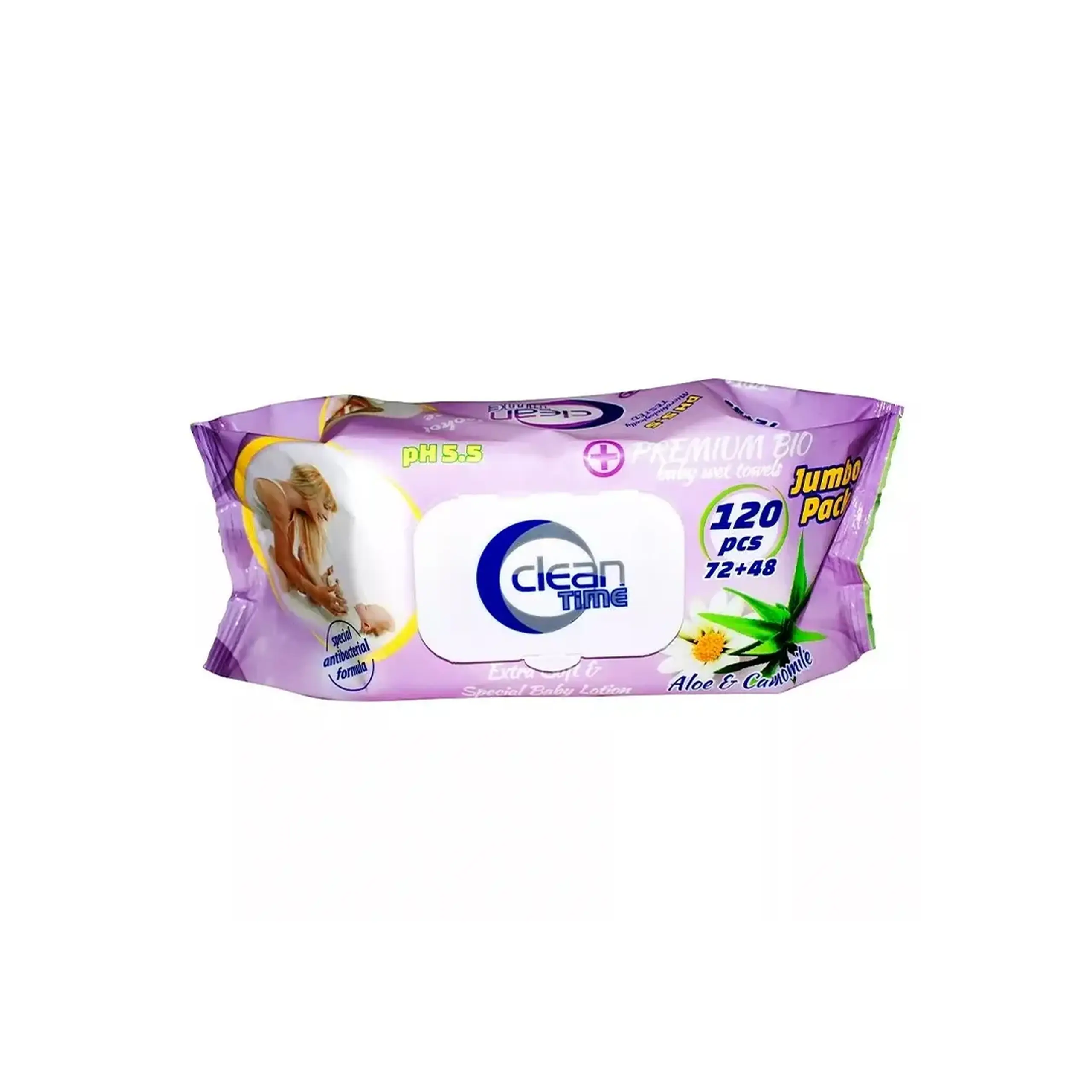 Șervețele umede CLEAN TIME 120 buc