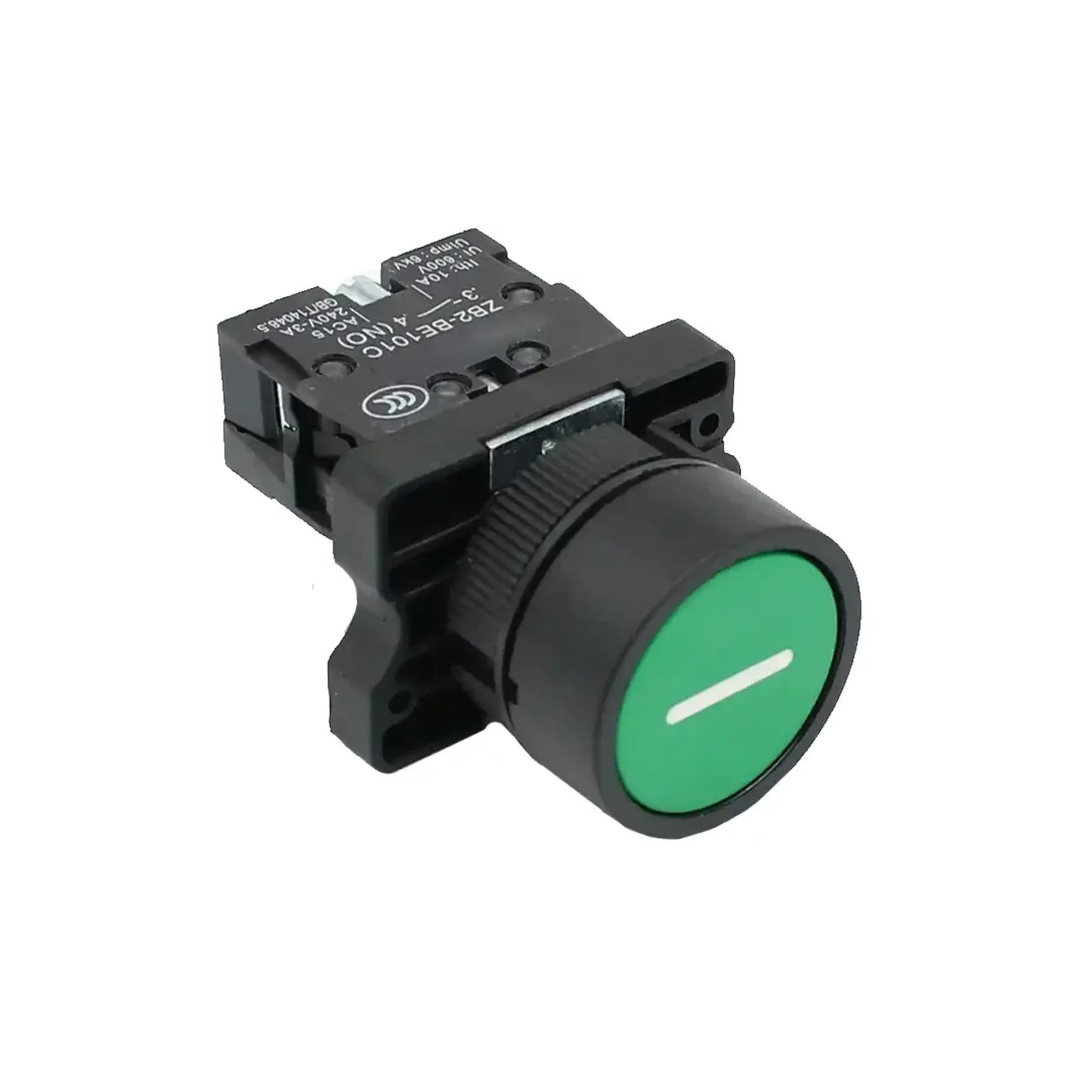 Buton cu marcaj "I" Himel HLAY2 1 NO 240 V 10 A IP40 verde