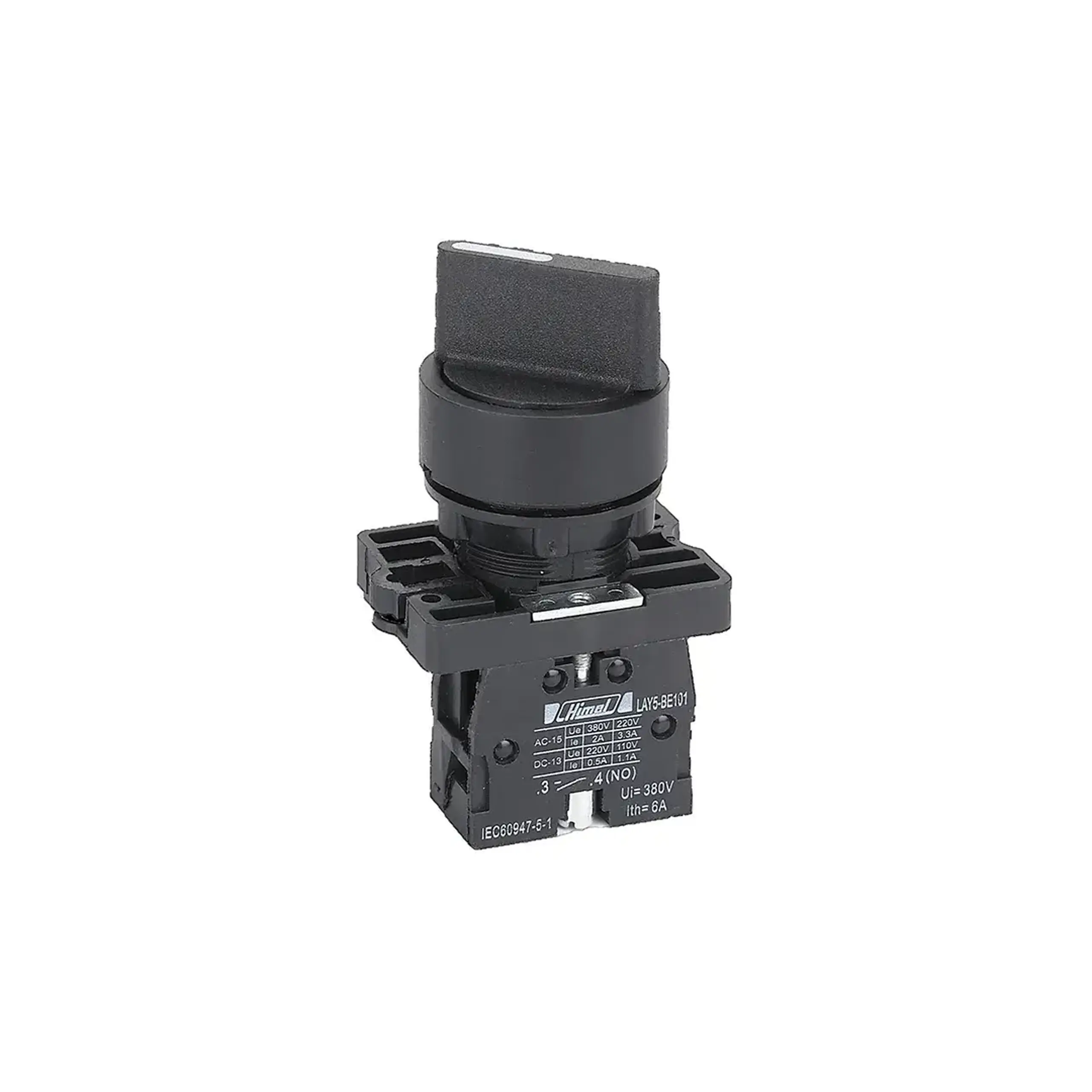 Selector cu fixare HLAY2ED83 1 NO + 1 NC 6 A IP40 Negru Himel
