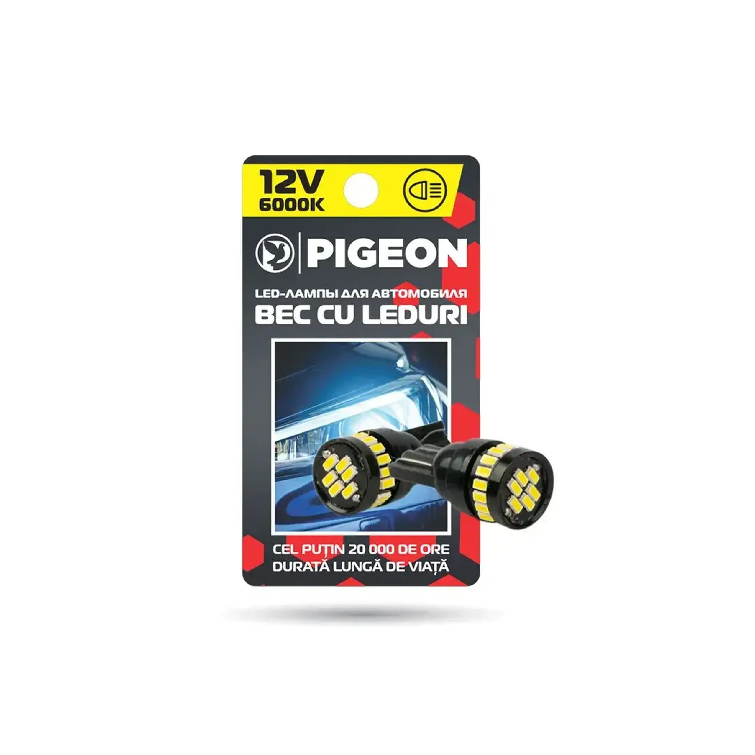 Bec auto LED gabarit 12 LED 6000 K 12 V Pigeon