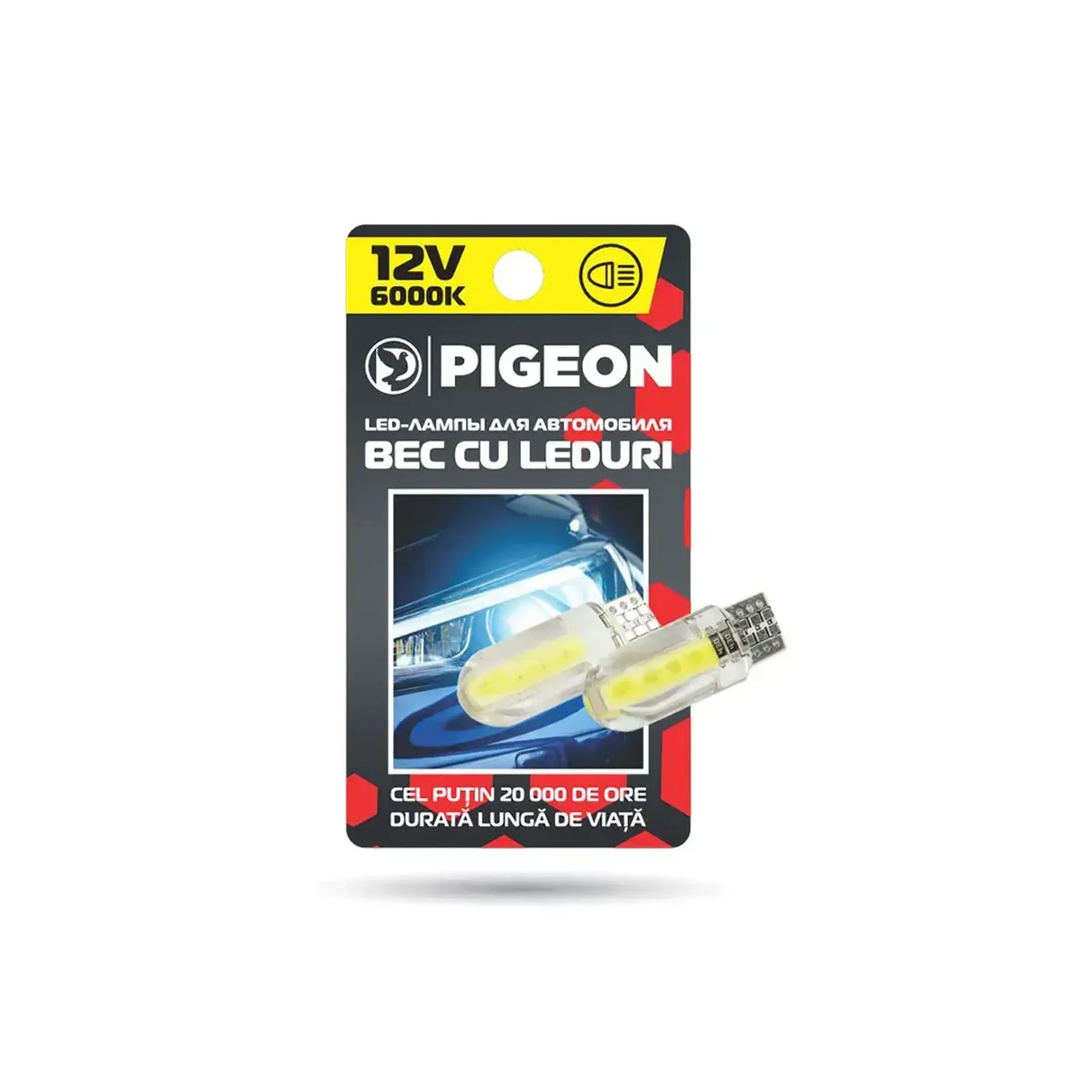Bec auto LED gabarit 6 LED 6000 K 12 V Pigeon