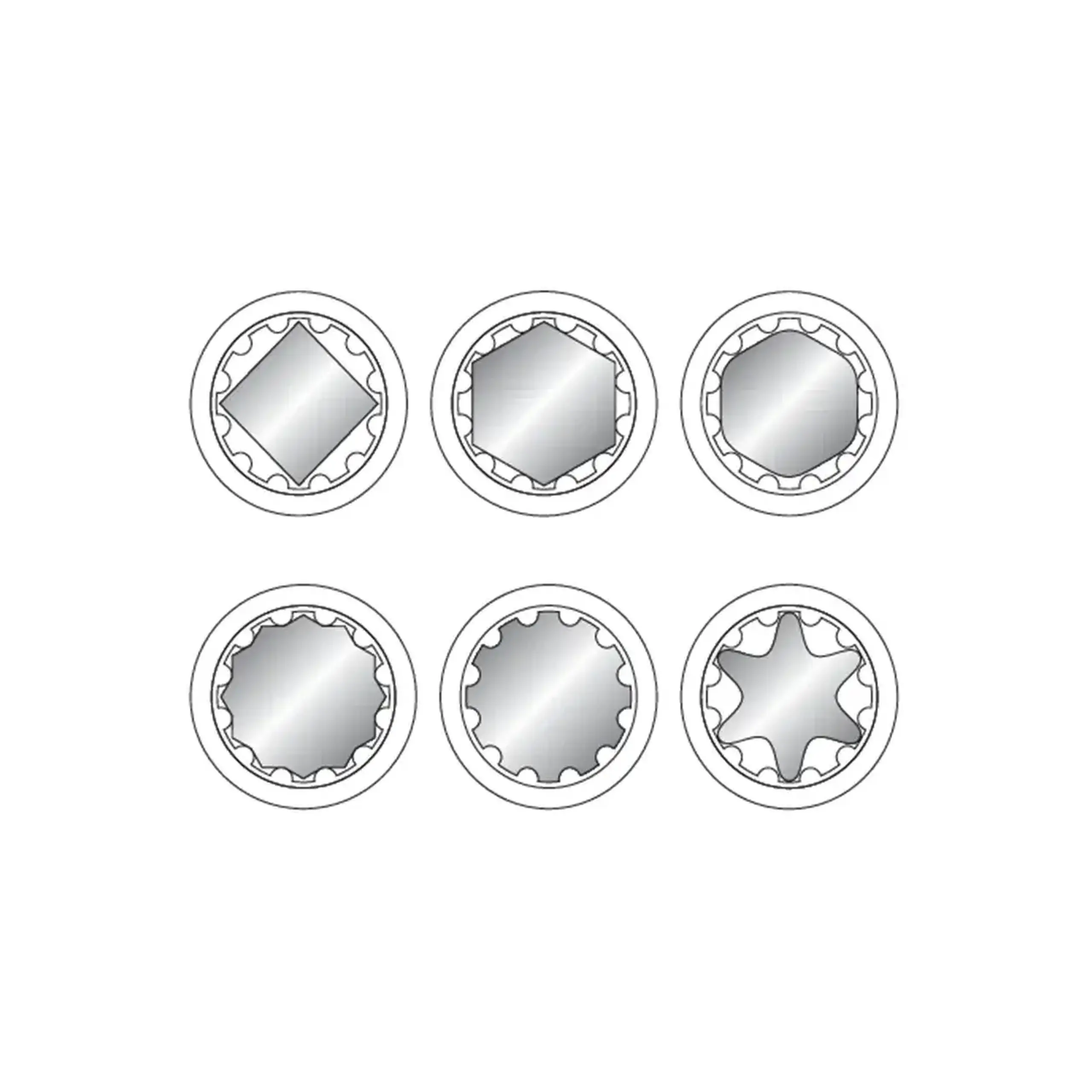 Cap tubular dodecagonal 15 mm 1/2" 38 mm Yato