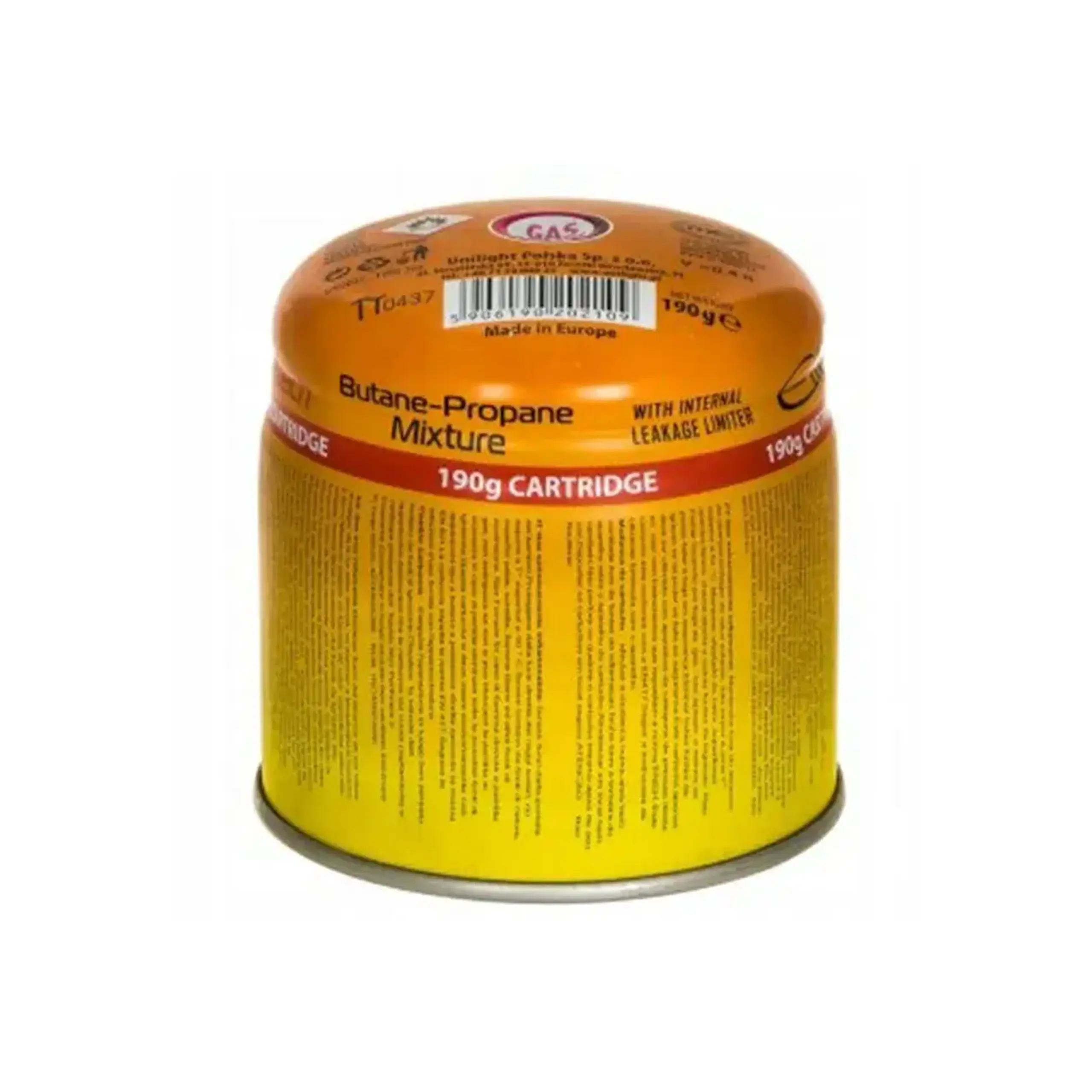 Cartuș/butelie cu conexiune filet 190 g propan/Butan ElicoTech - Capacitatea rezervorului de combustibil 190 g