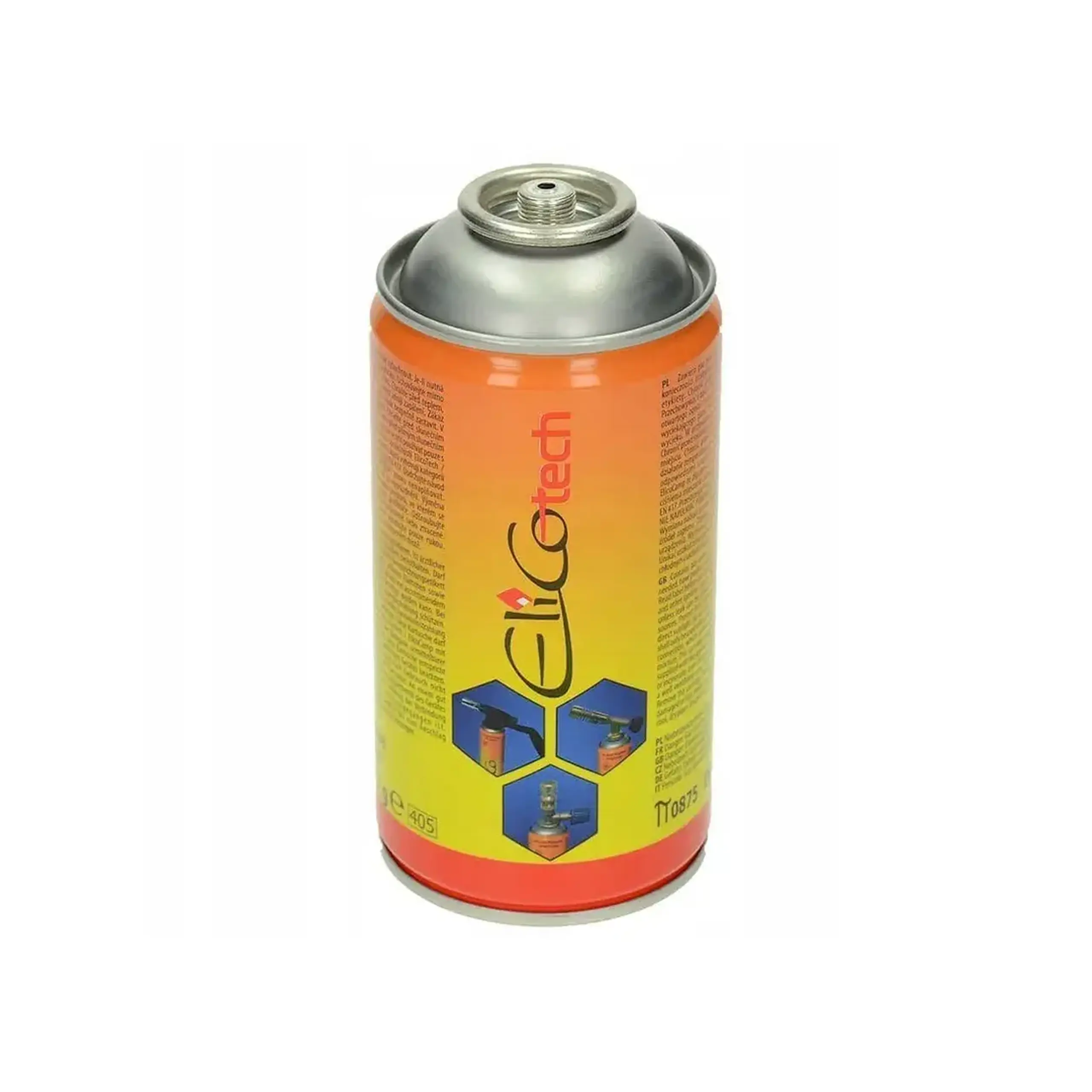 Cartuș/butelie cu conexiune filet 190 g propan/Butan ElicoTech - Capacitatea rezervorului de combustibil 300 ml