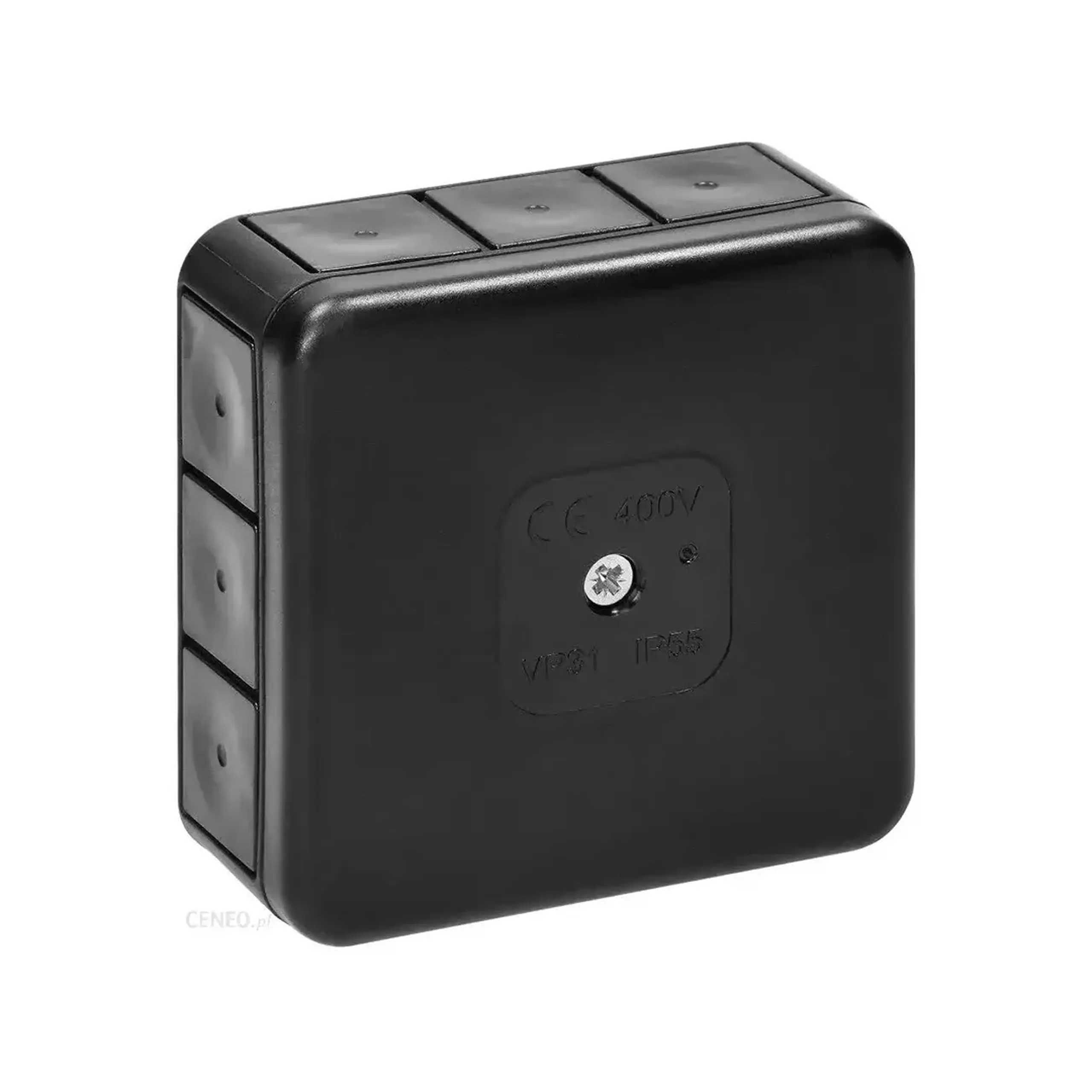 Cutie de distribuție 85 x 85 x 37 mm Plastic PRO ORNO - Culoare Negru