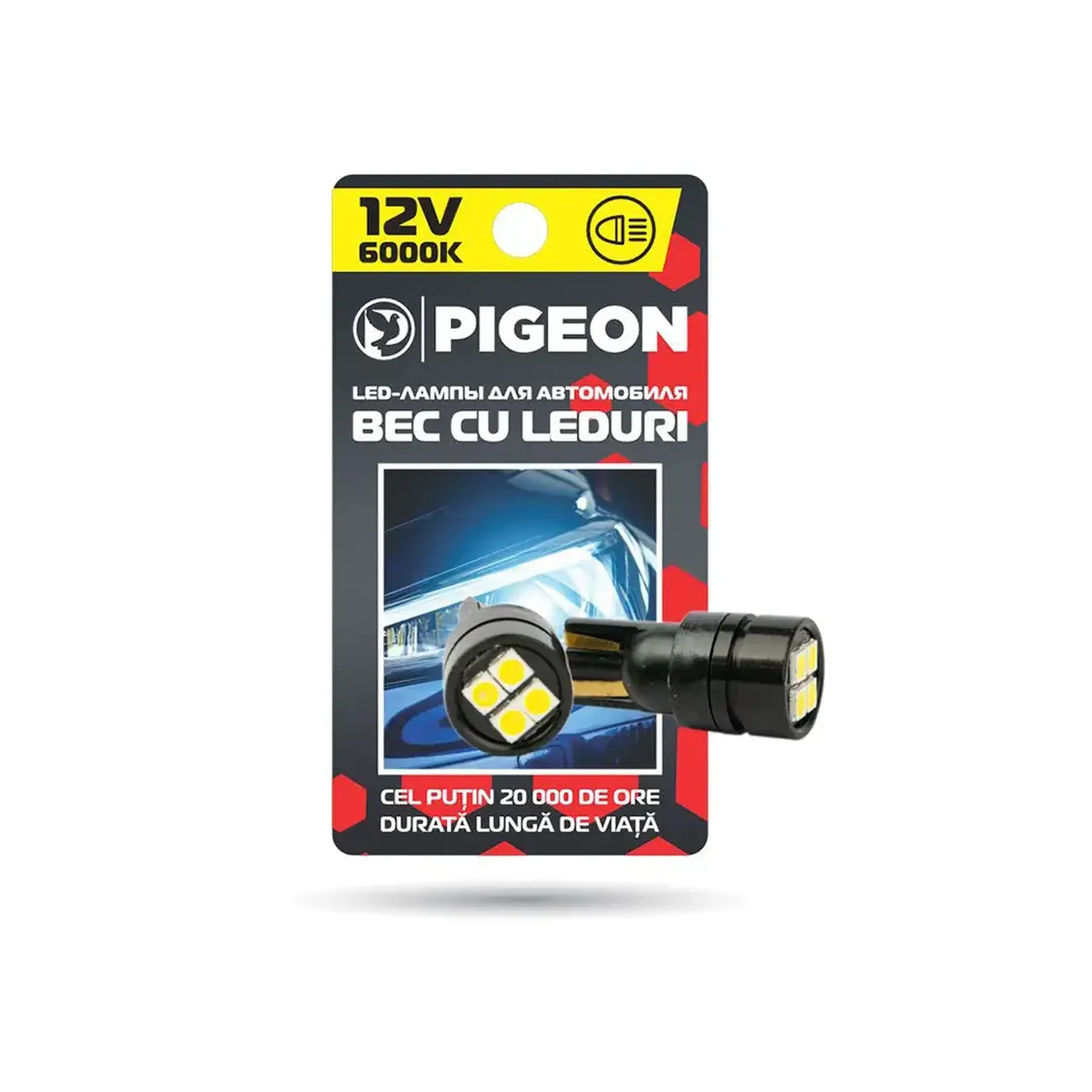 Bec auto LED gabarit 6000 K 12 V Pigeon