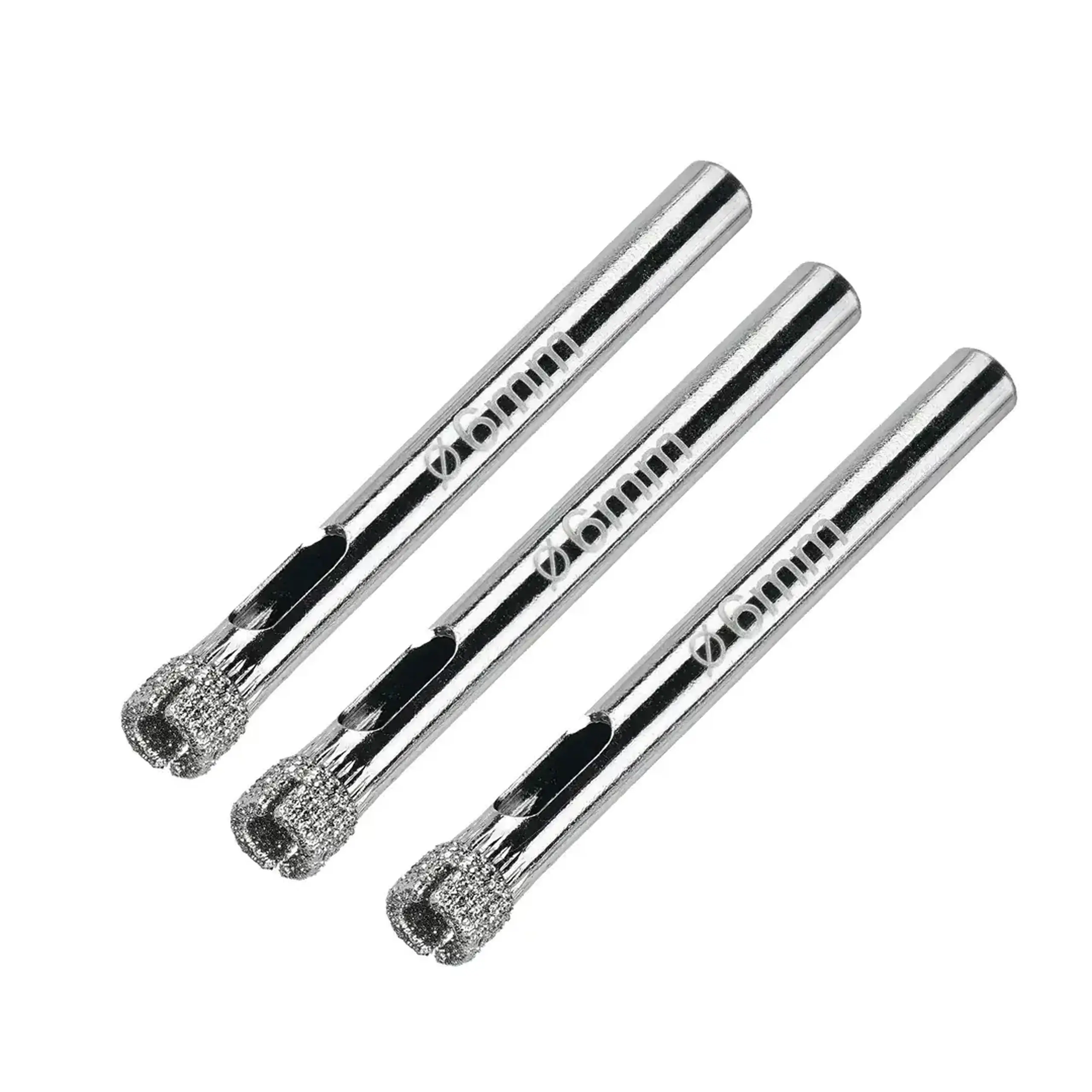 Carotă diamantată 3 buc. pentru sticlă/ceramică 6 mm cilindric YDS - Diametru 6 mm
