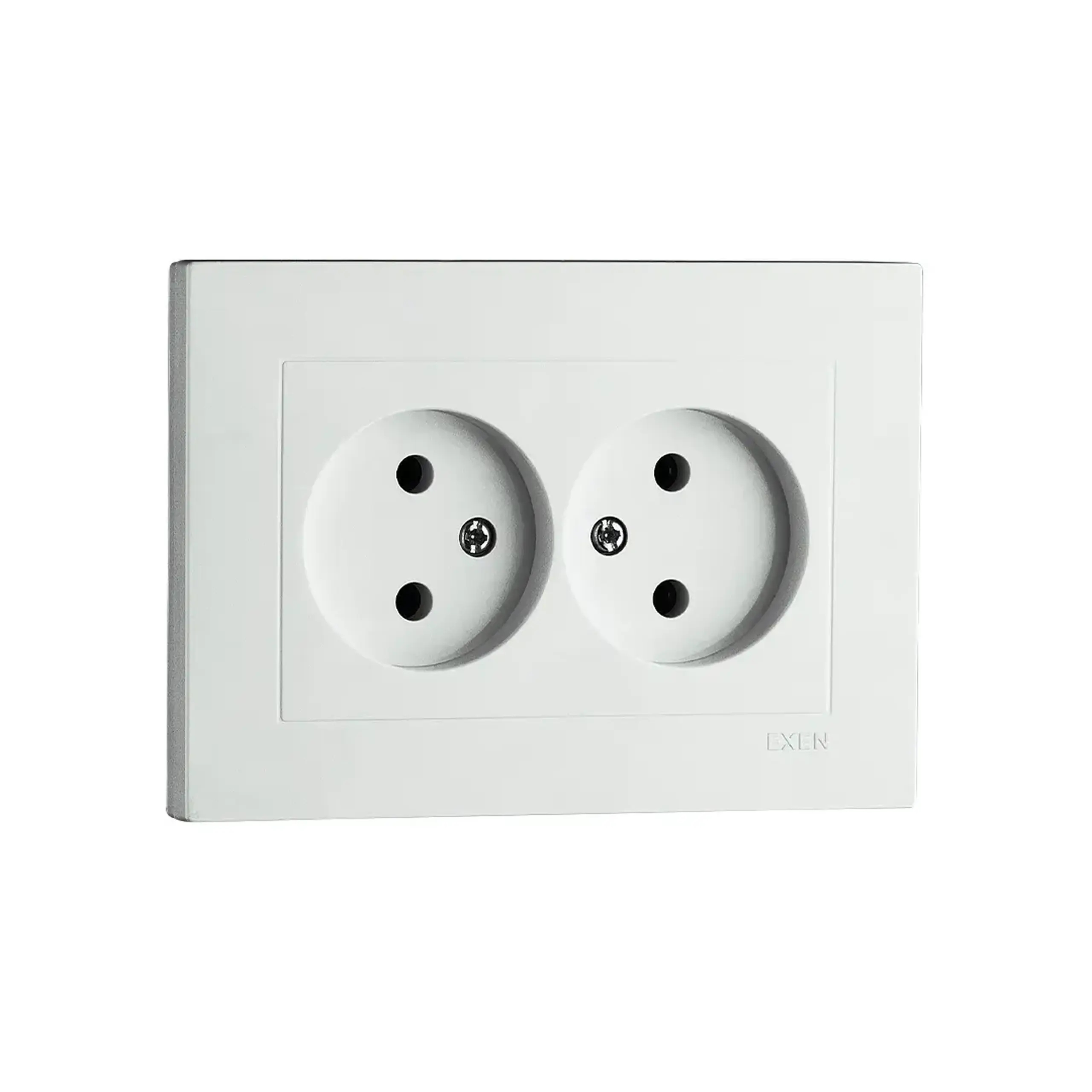 Priză dublă KARELL 16 A 220 - 240 V Alb Exen Elektrik - Nr. Poli 2P