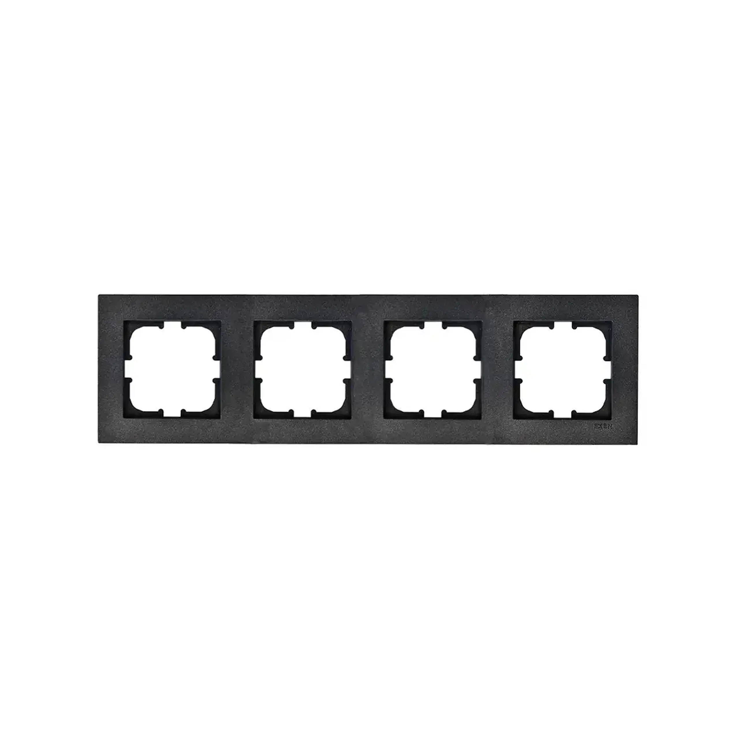 Ramă cu 4 locuri KARELL Negru Exen Elektrik - Dimensiuni (L x W x H x Ø) 296 x 83 x 10 mm