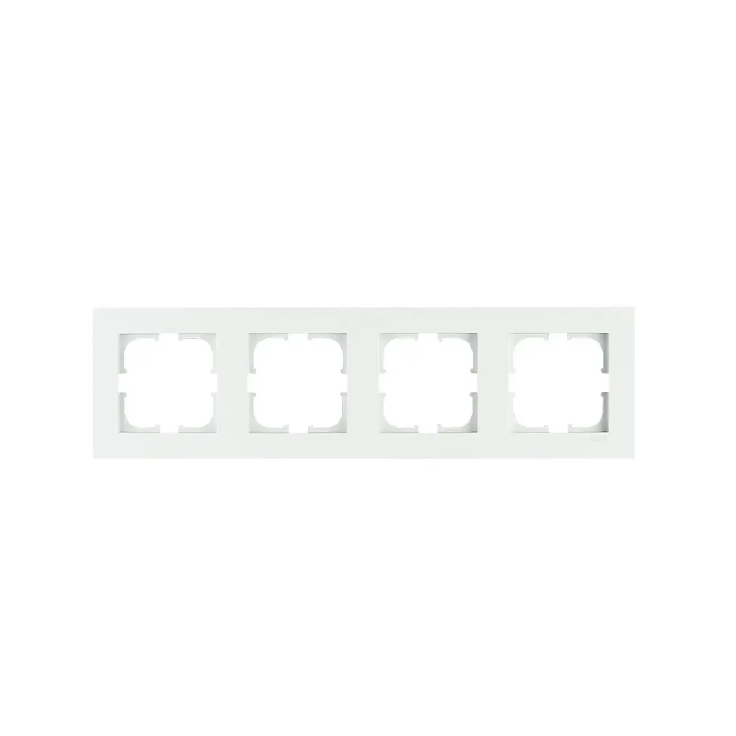 Ramă cu 4 locuri KARELL Alb Exen Elektrik - Dimensiuni (L x W x H x Ø) 296 x 83 x 10 mm