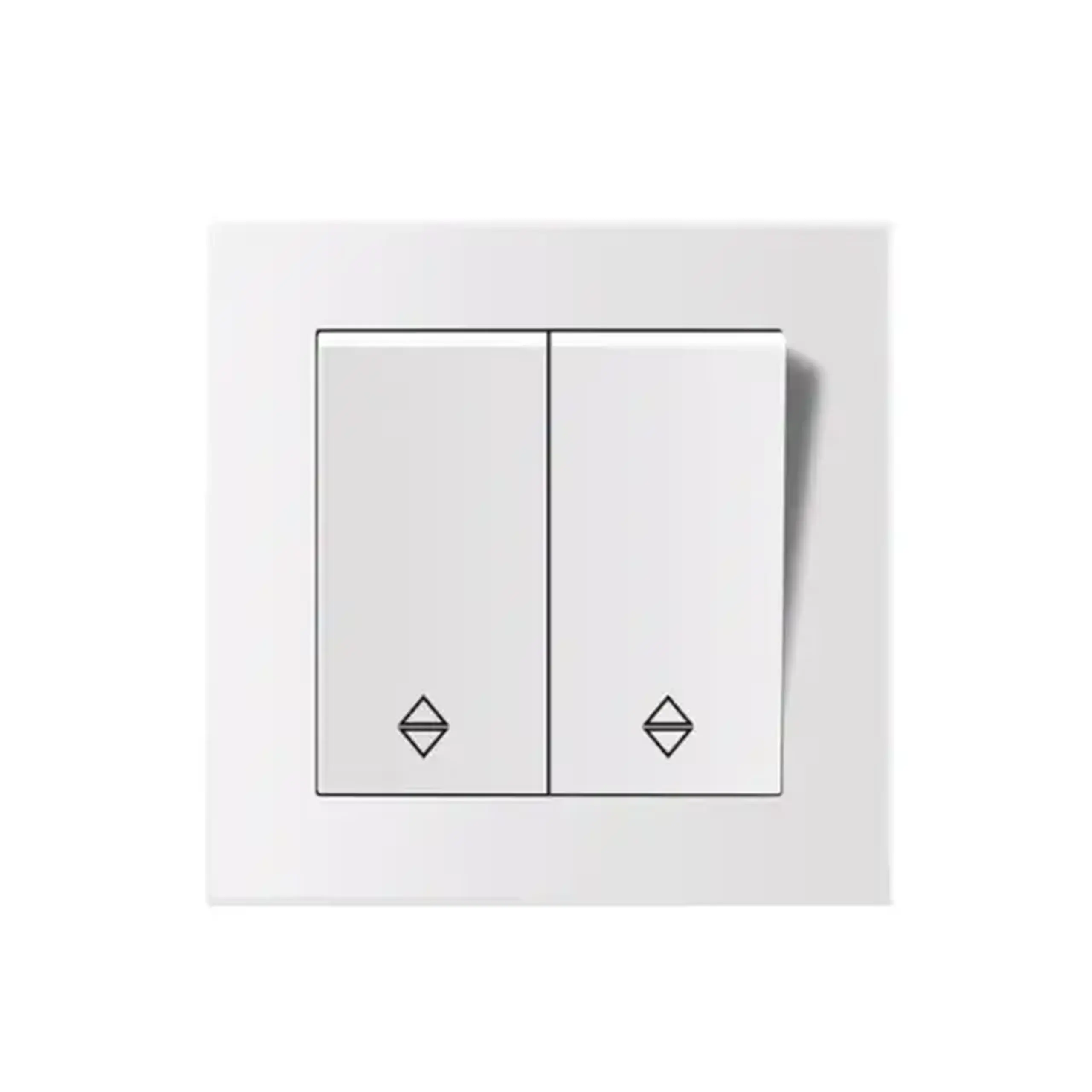 Întrerupător dublu cap scară rosa 10 A 220 - 240 V antracit Elmos - Culoare Alb