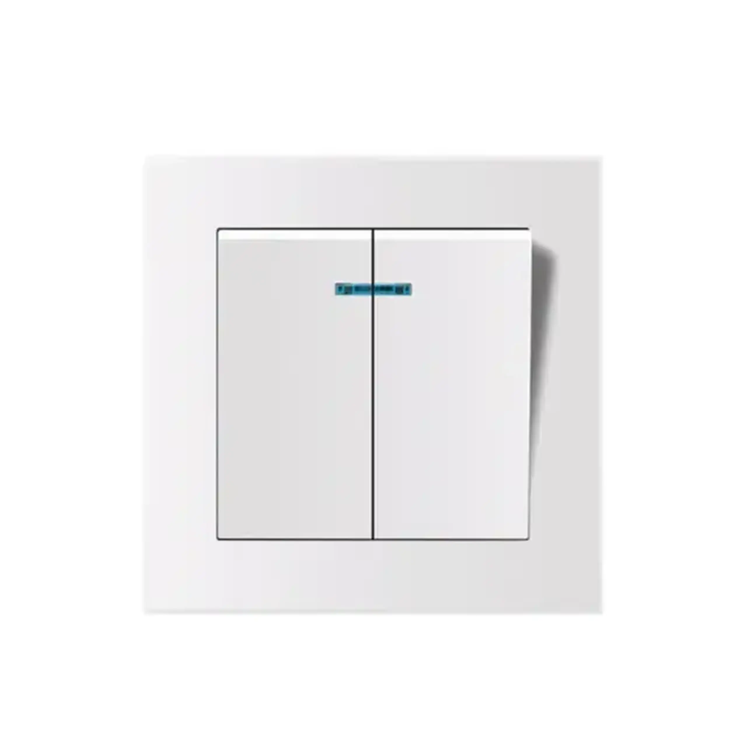 Întrerupător dublu cu indicator rosa 10 A 220 - 240 V antracit Elmos - Culoare Alb