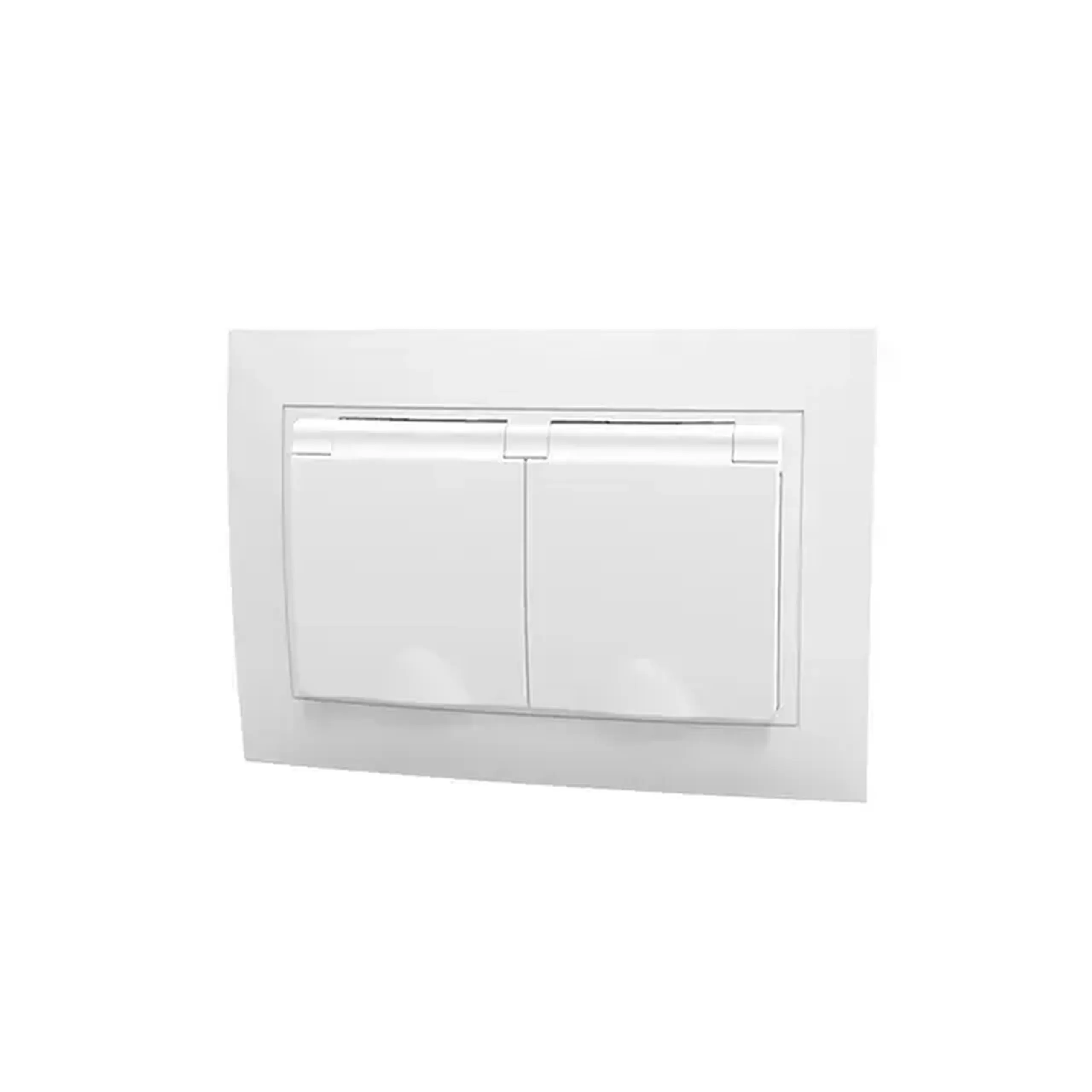 Priză dublă cu capac rosa 16 A 220 - 240 V antracit Elmos - Culoare Alb