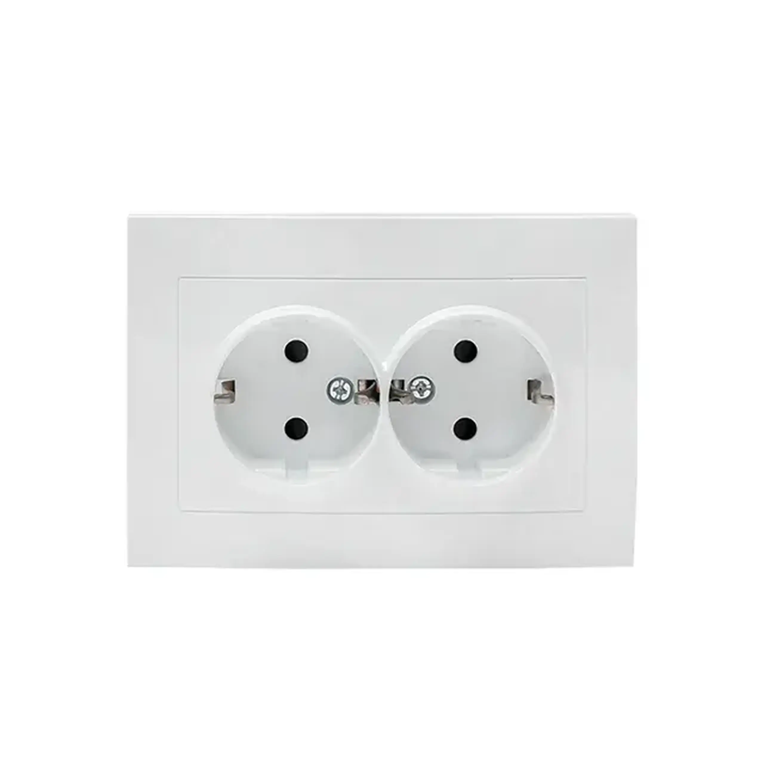 Priză dublă euro rosa 16 A 220 - 240 V antracit Elmos - Alb 50 Hz
