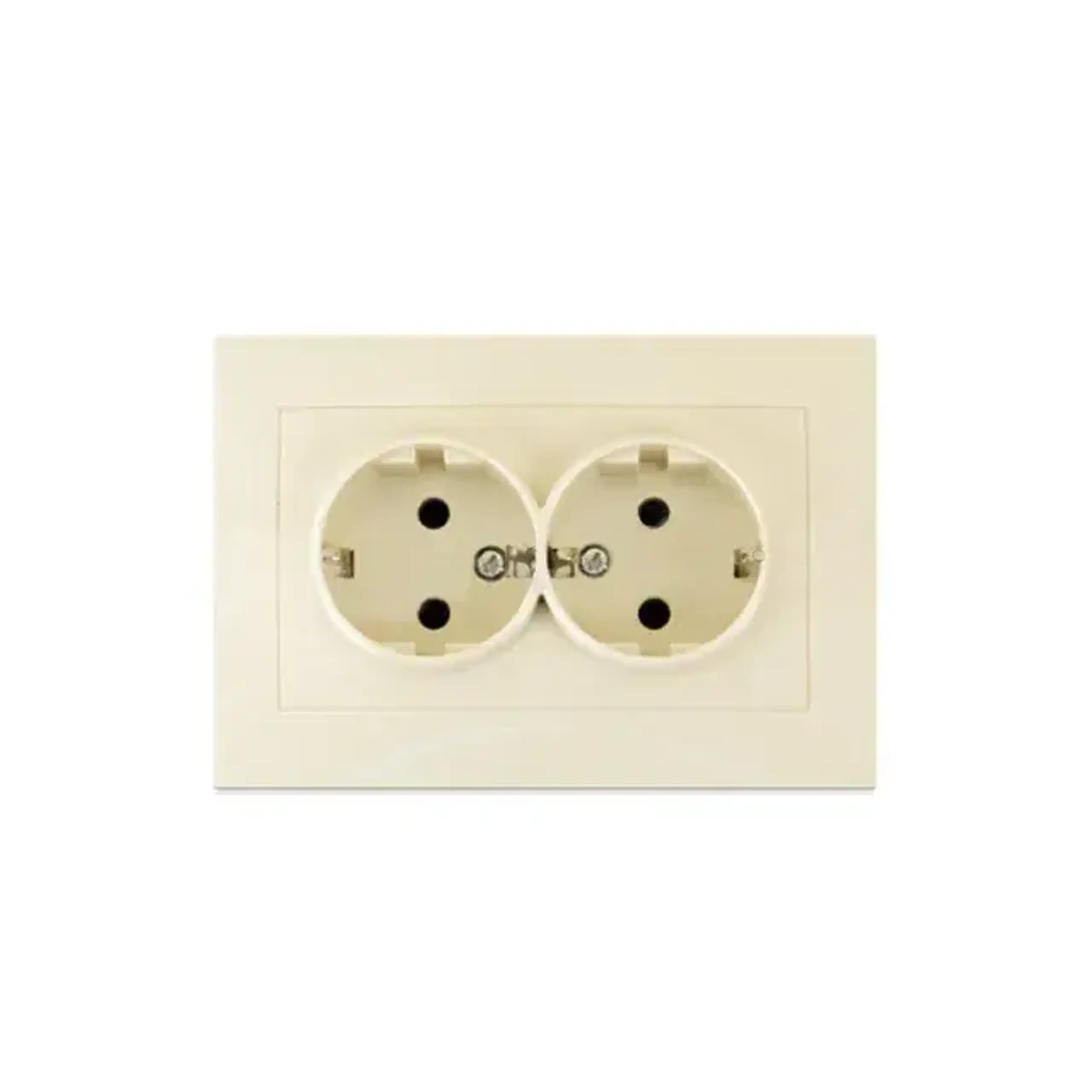 Priză dublă euro rosa 16 A 220 - 240 V antracit Elmos - Crem 50 Hz
