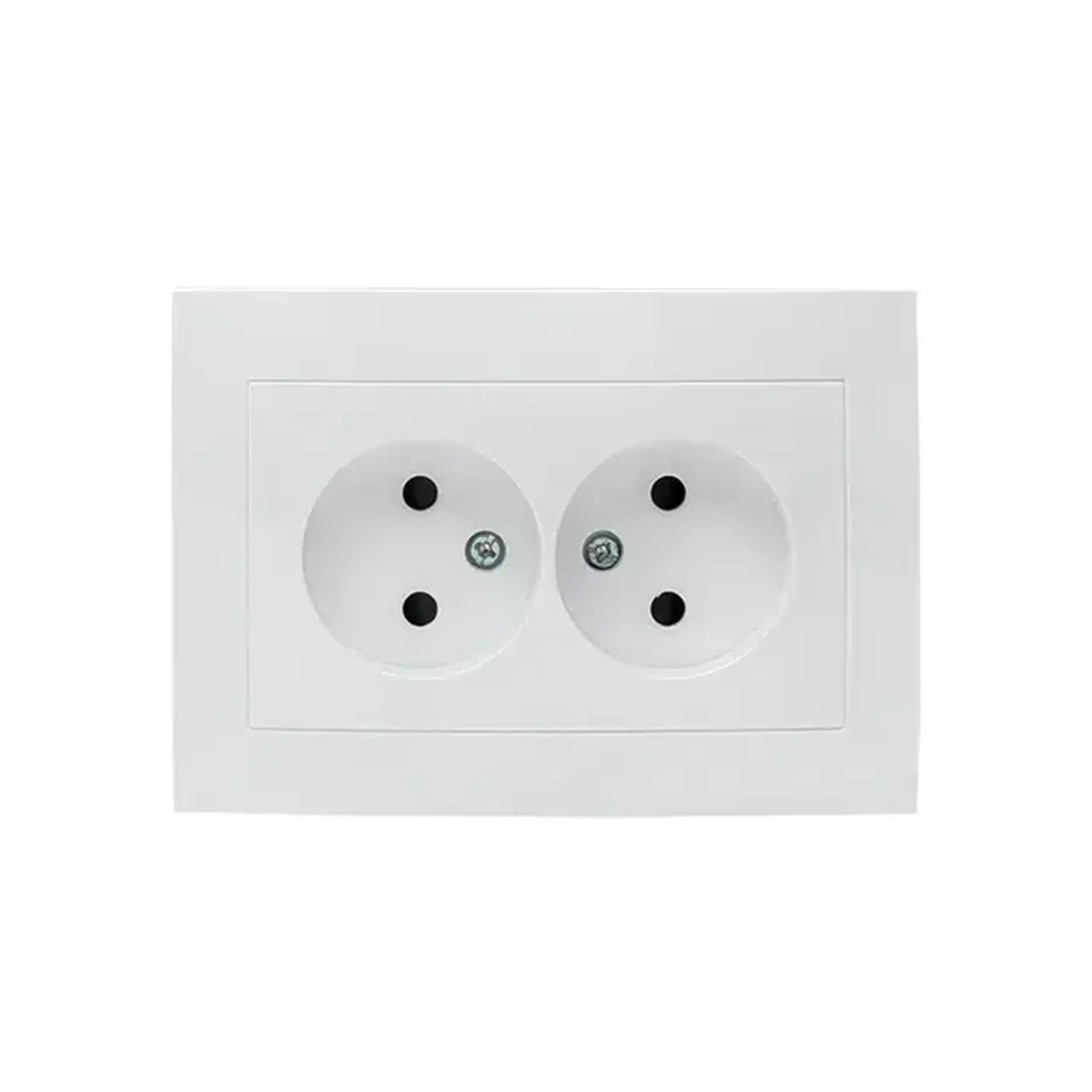 Priză dublă rosa 16 A 220 - 240 V antracit Elmos - Culoare Alb