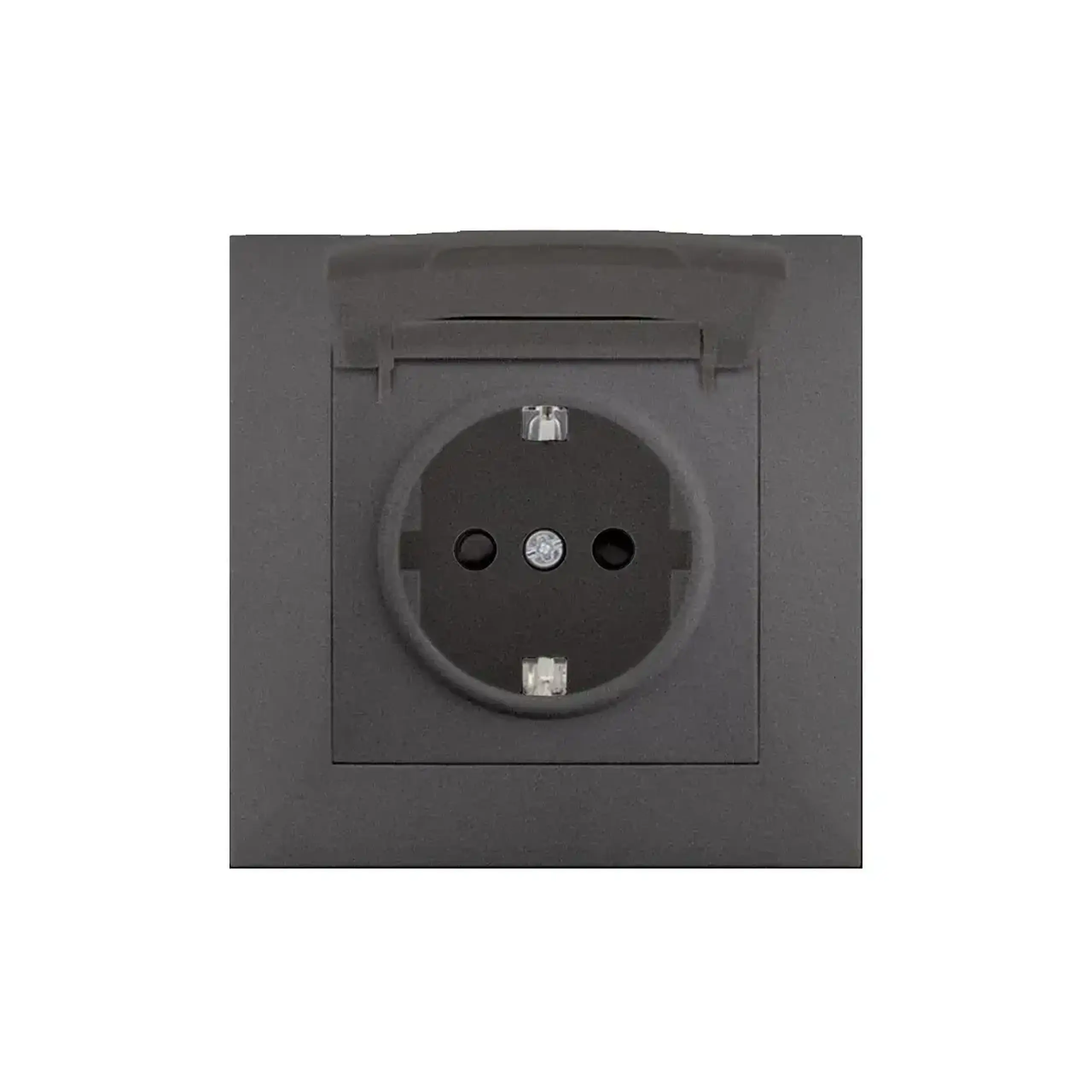 Priză euro cu capac rosa 16 A 220 - 240 V antracit Elmos - Culoare Antracit