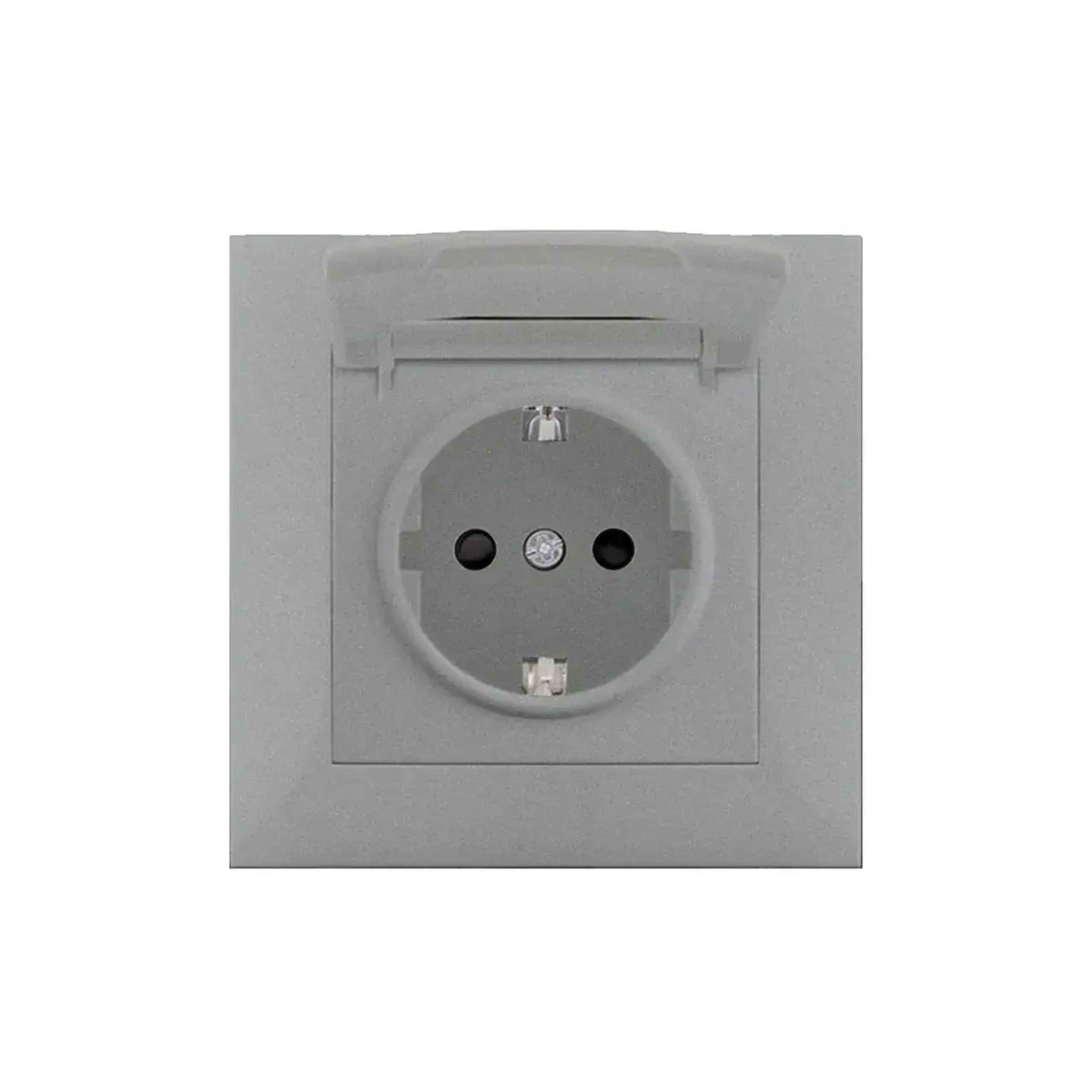 Priză euro cu capac rosa 16 A 220 - 240 V antracit Elmos - Culoare Titan