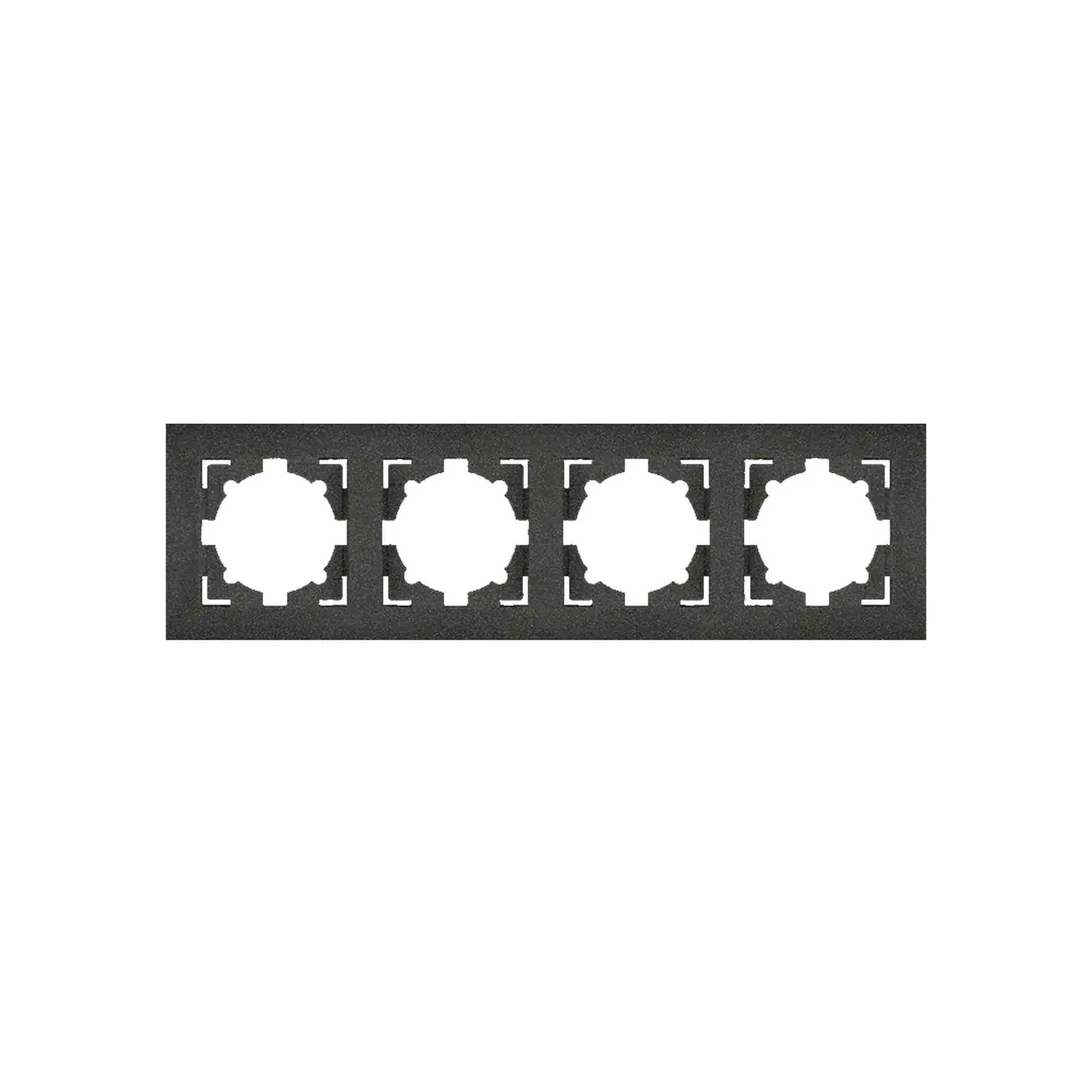 Ramă cu 3 locuri Rosa Antracit Verticală / Orizontală Elmos - Dimensiuni (L x W x H x Ø) 320 x 80 mm