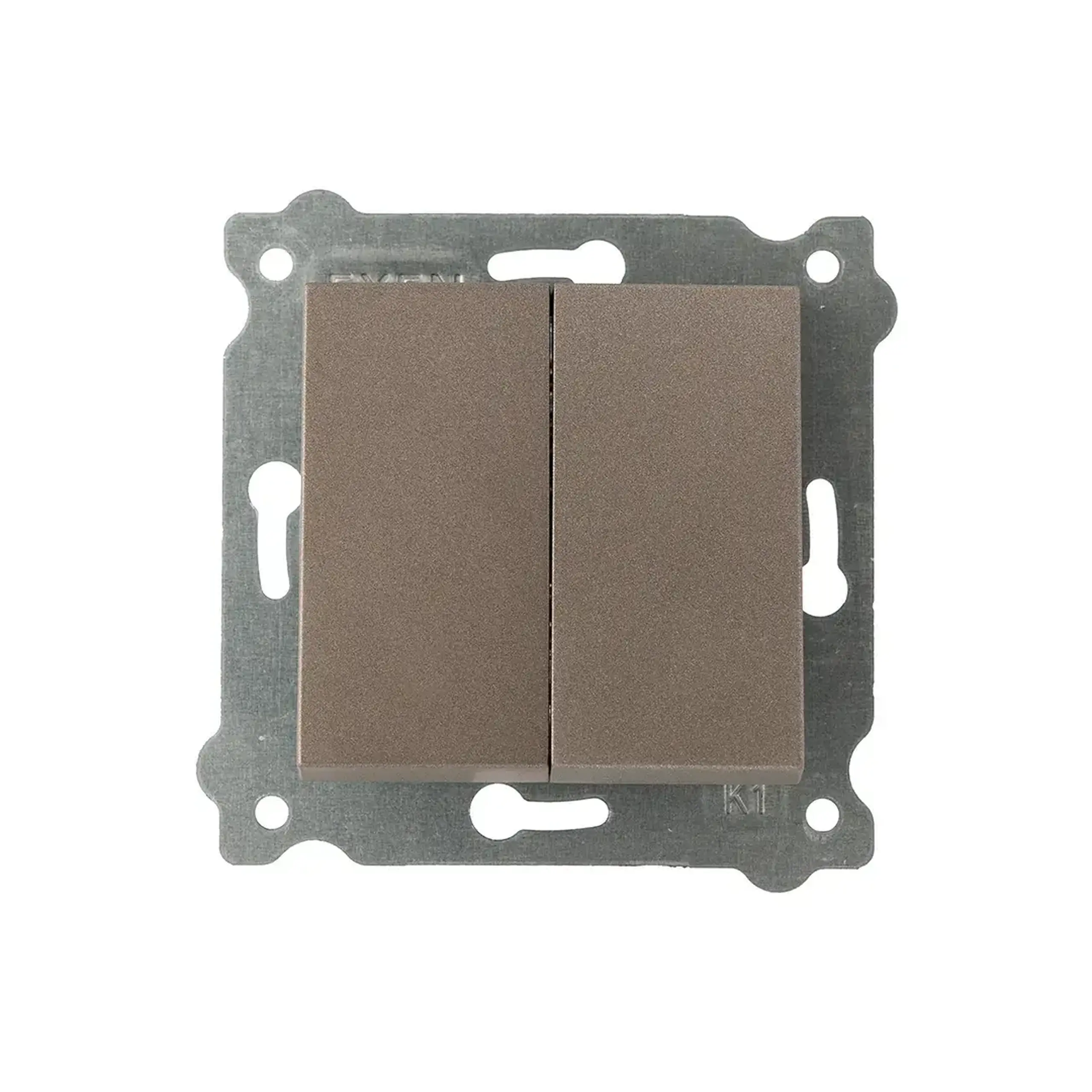 Întrerupător dublu cu revenire KARELL 10 A 220 - 240 V Mocha Exen Elektrik