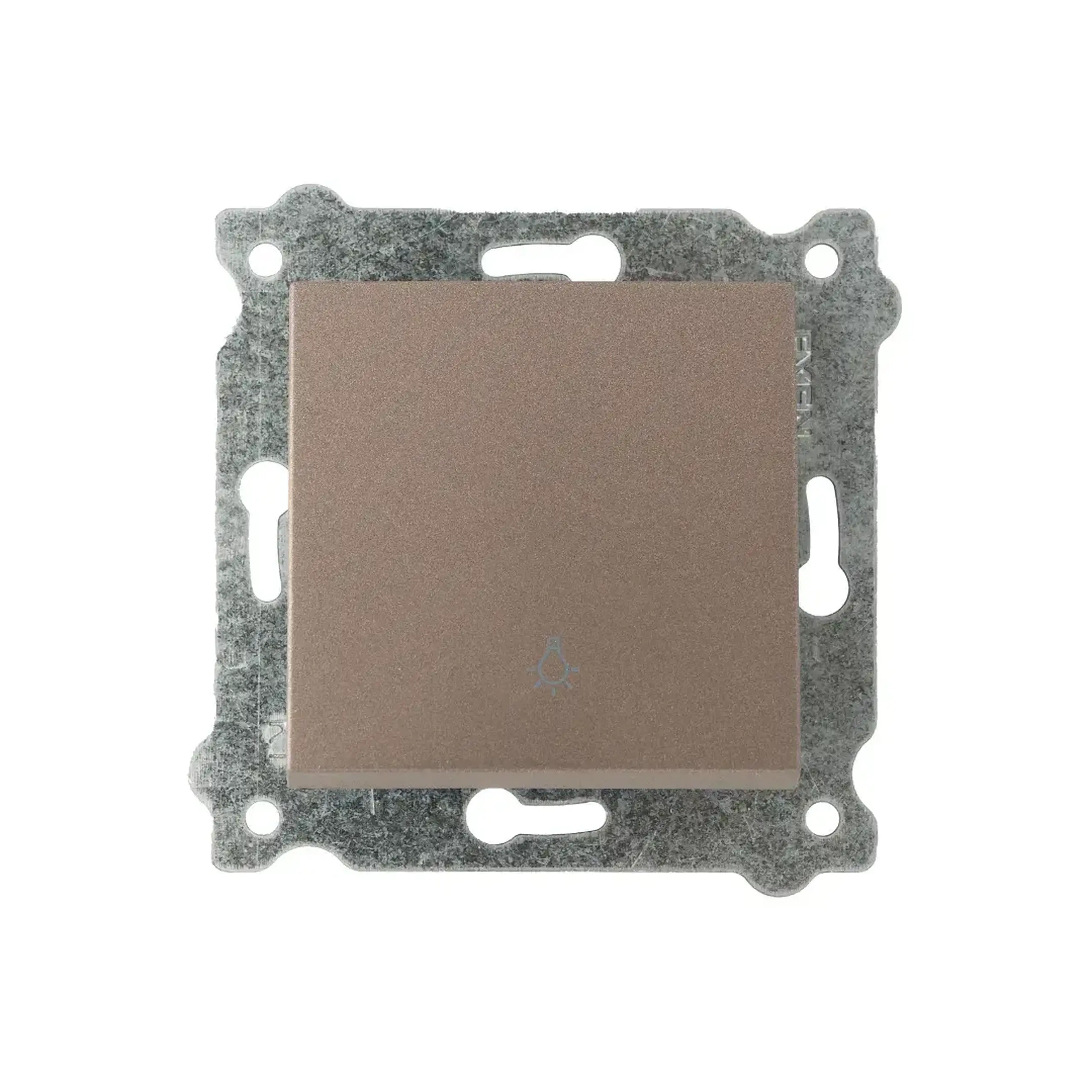 Întrerupător unitar cu simbol "bec" KARELL 10 A 220 - 240 V Mocha Exen Elektrik