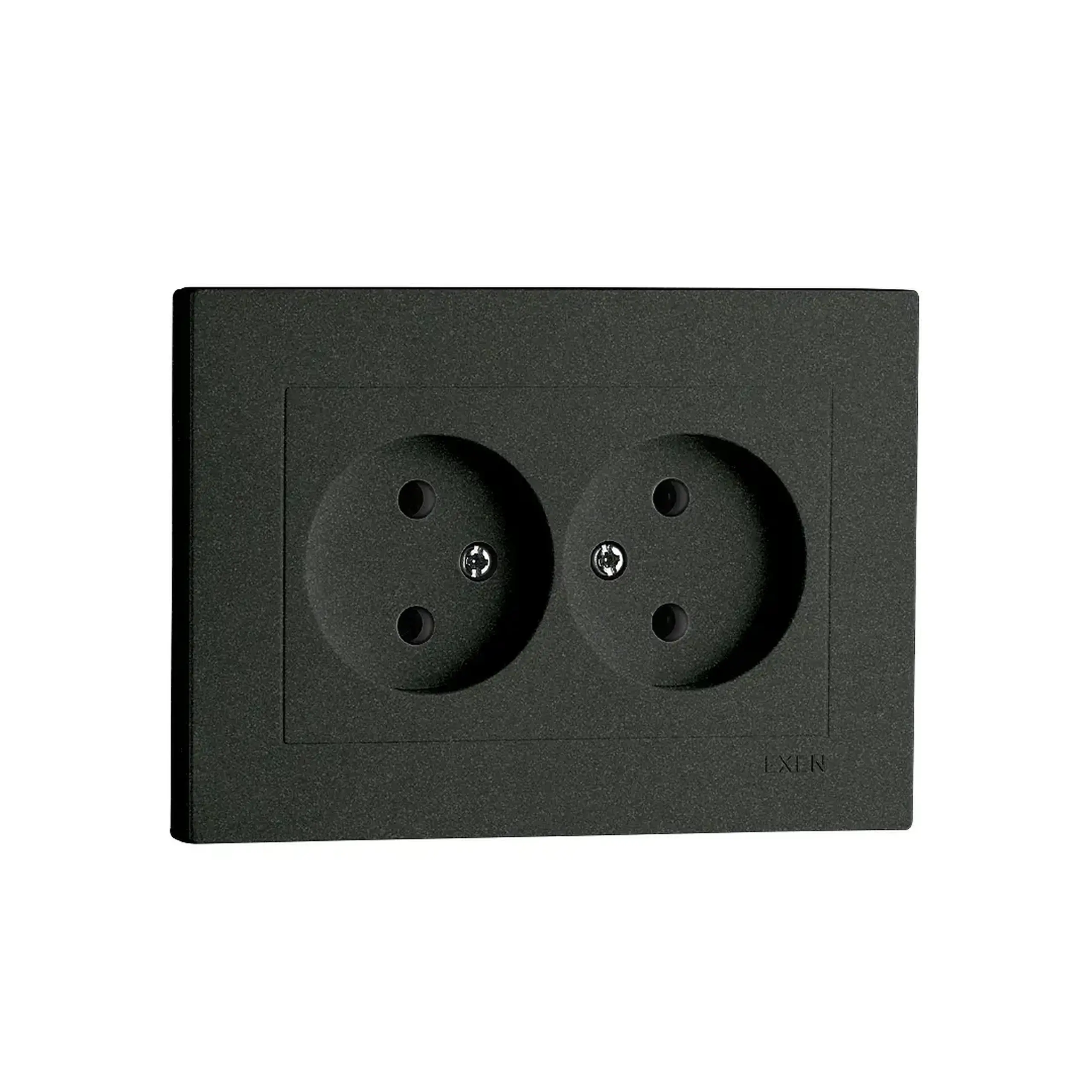 Priză dublă KARELL 16 A 220 - 240 V Negru Exen Elektrik - Nr. Poli 2P