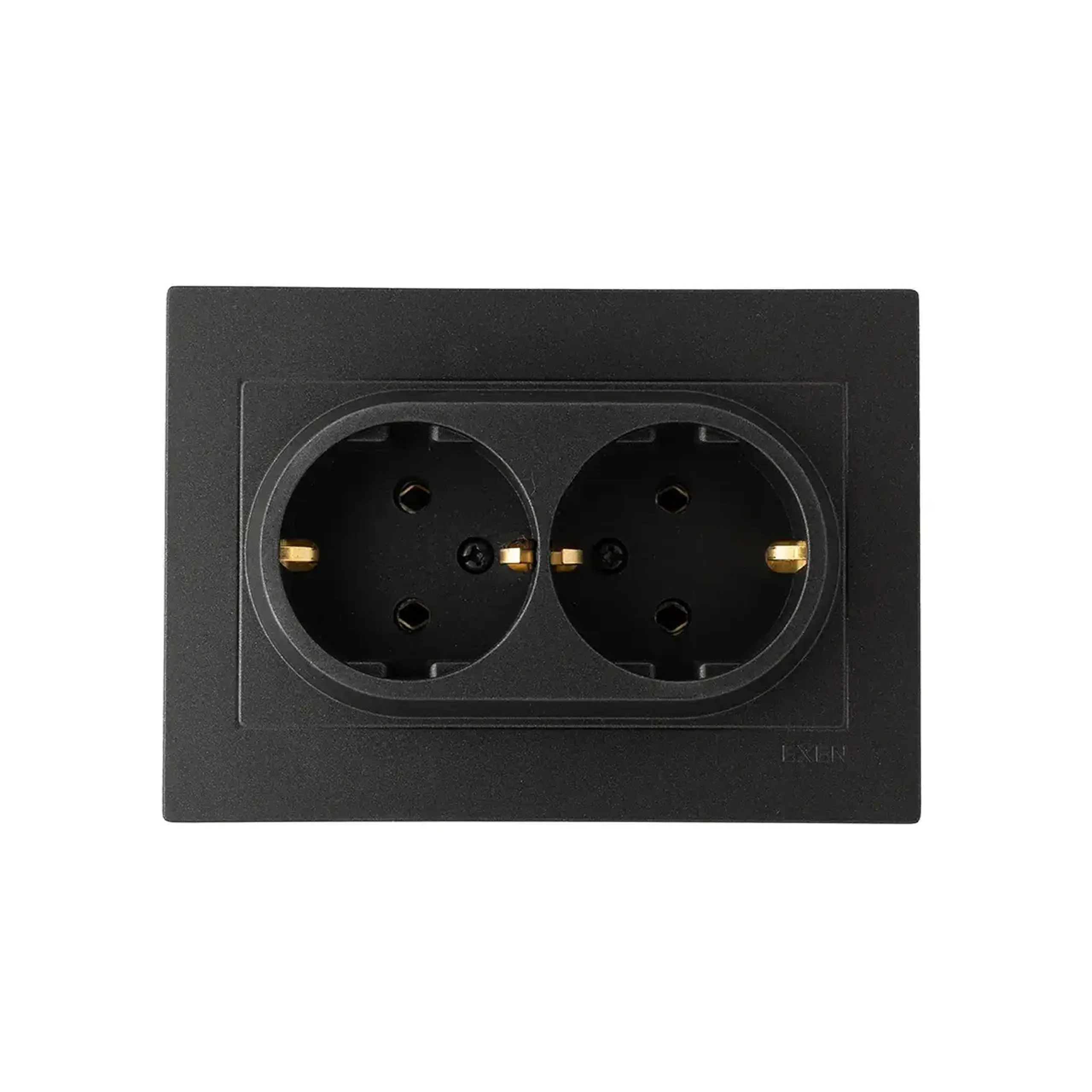 Priză dublă KARELL 16 A 220 - 240 V Negru Exen Elektrik - Nr. Poli 2P + E