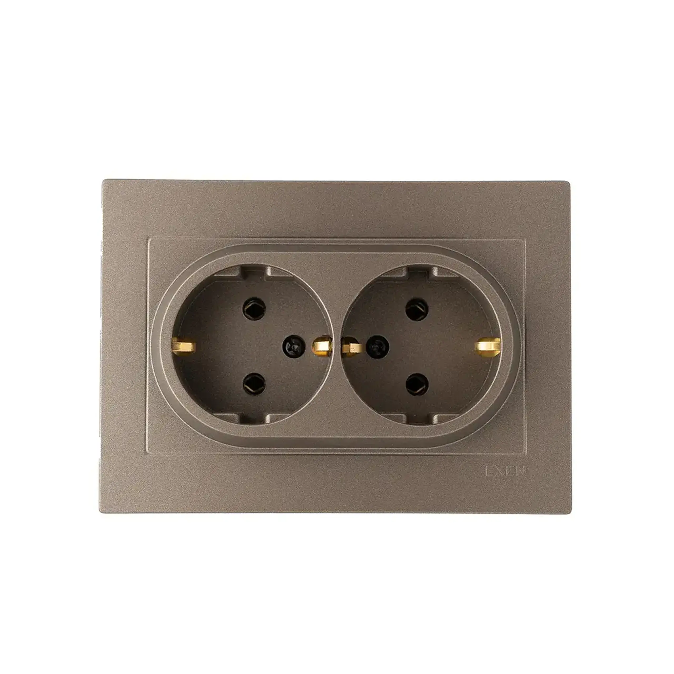 Priză dublă KARELL 16 A 220 - 240 V Mocha Exen Elektrik - Nr. Poli 2P + E