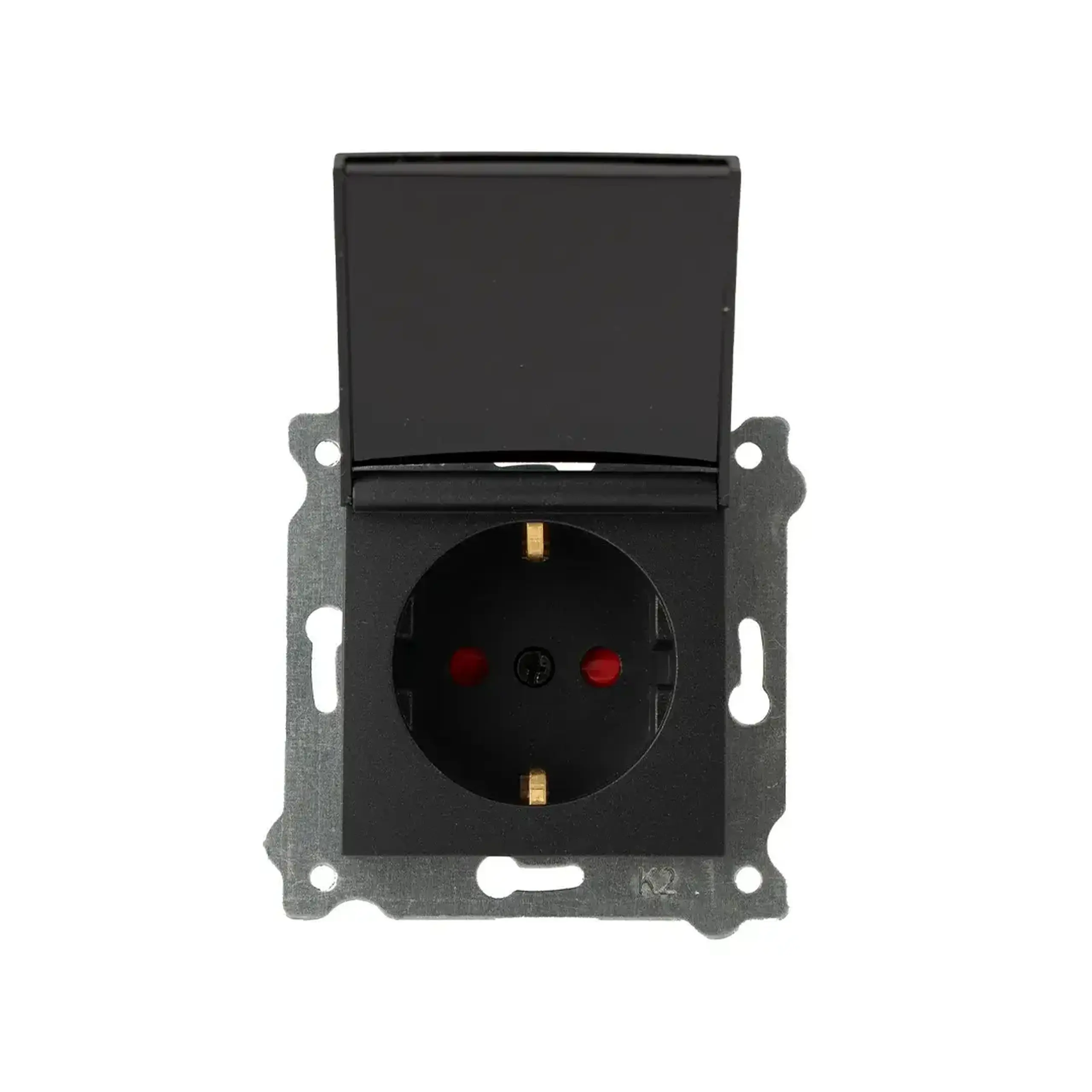 Priză cu obturator și capac KARELL 16 A 220 - 240 V Negru Exen Elektrik