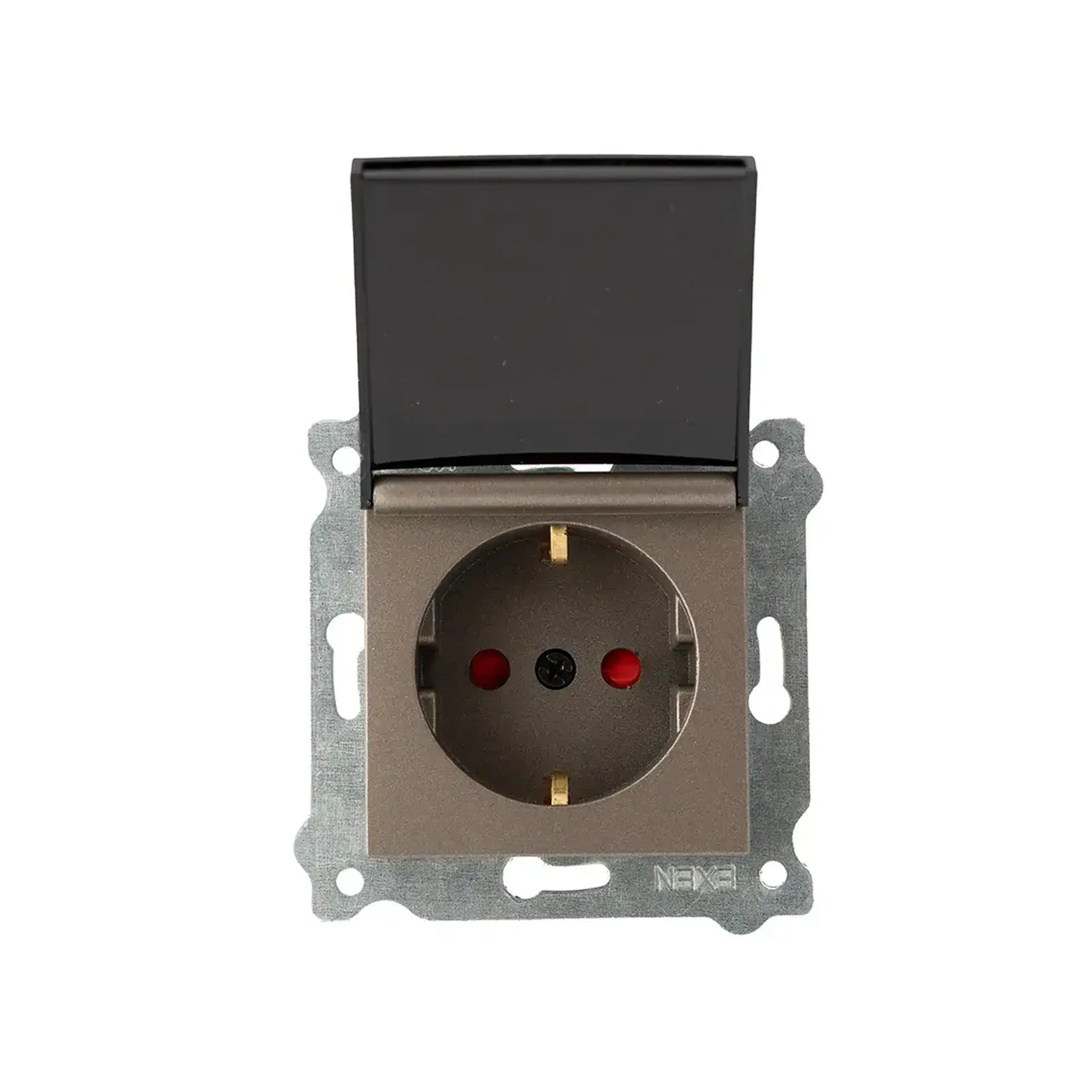 Priză cu obturator și capac KARELL 16 A 220 - 240 V Mocha Exen Elektrik