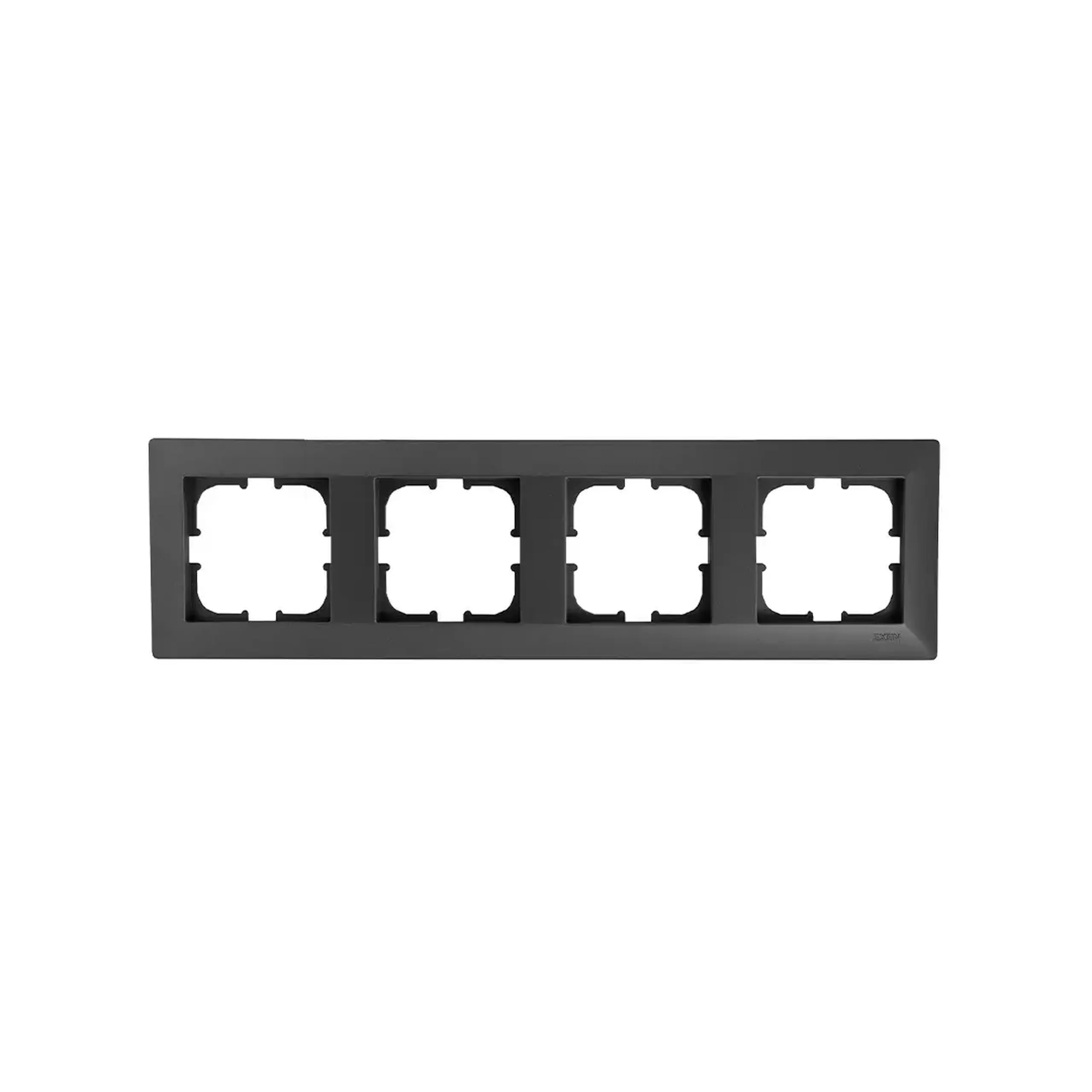 Ramă cu 4 locuri ODAK Negru Exen Elektrik - Dimensiuni (L x W x H x Ø) 296 x 83 x 10 mm
