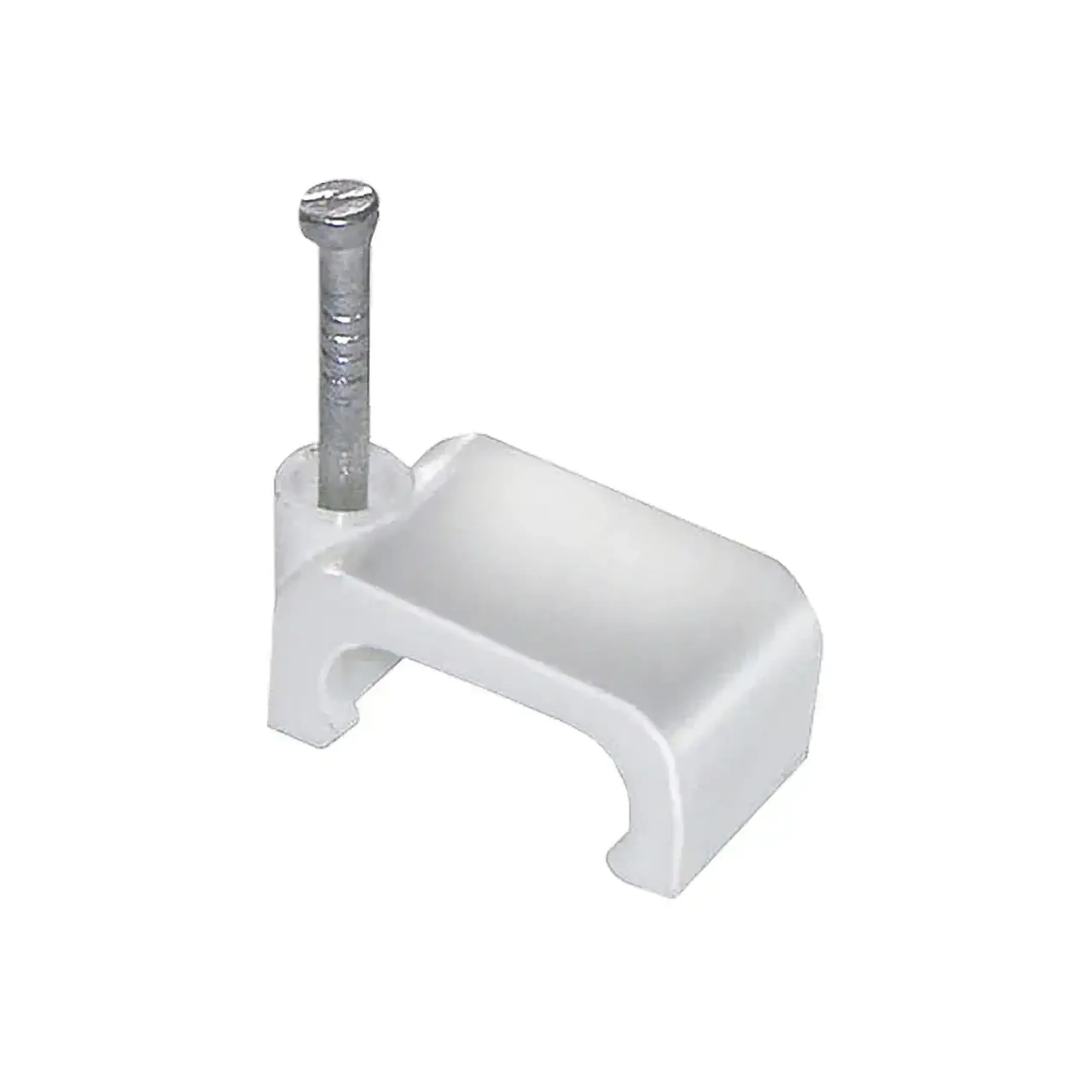 Scoaba plată 6 mm 100 Alb Plastic/Metal IEK - Dimensiuni (L x W x H x Ø) 7 mm