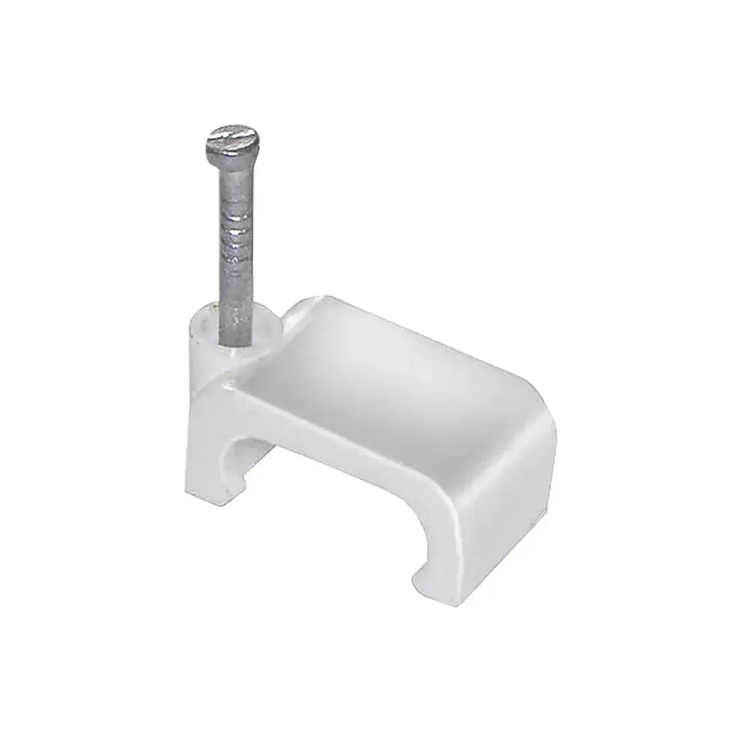 Scoaba plată 6 mm 100 Alb Plastic/Metal IEK - Dimensiuni (L x W x H x Ø) 12 mm