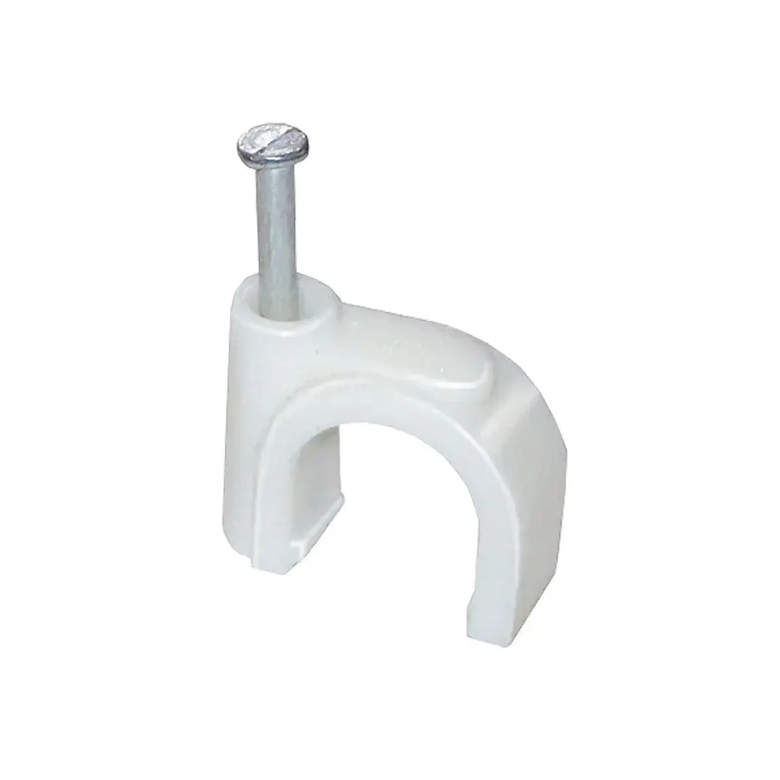 Scoabă rotundă 4 mm 100 Alb Plastic/Metal IEK - Dimensiuni (L x W x H x Ø) 12 mm