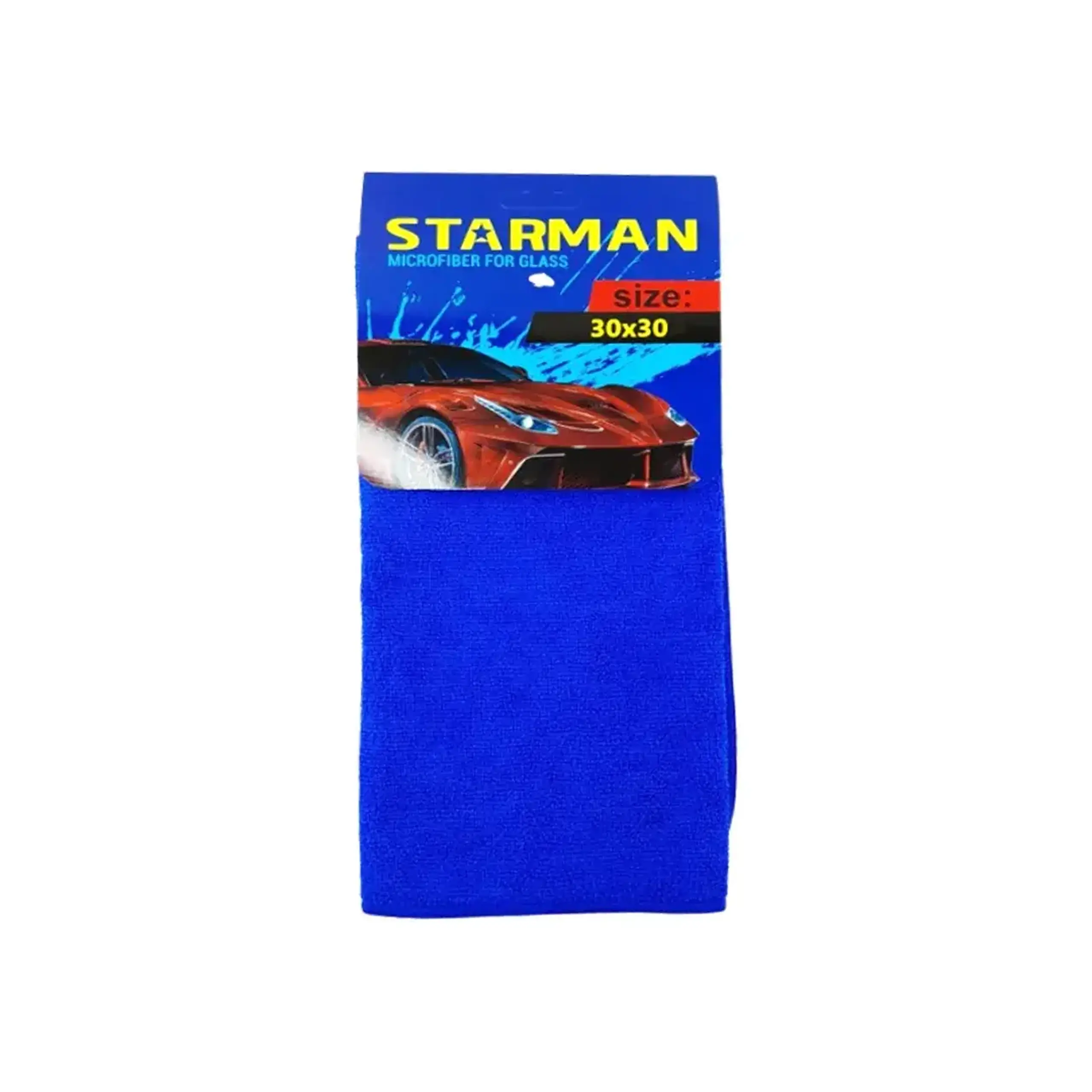 Lavetă microfibră 30 x 60 cm Star Man - Albastru 300 x 300 mm