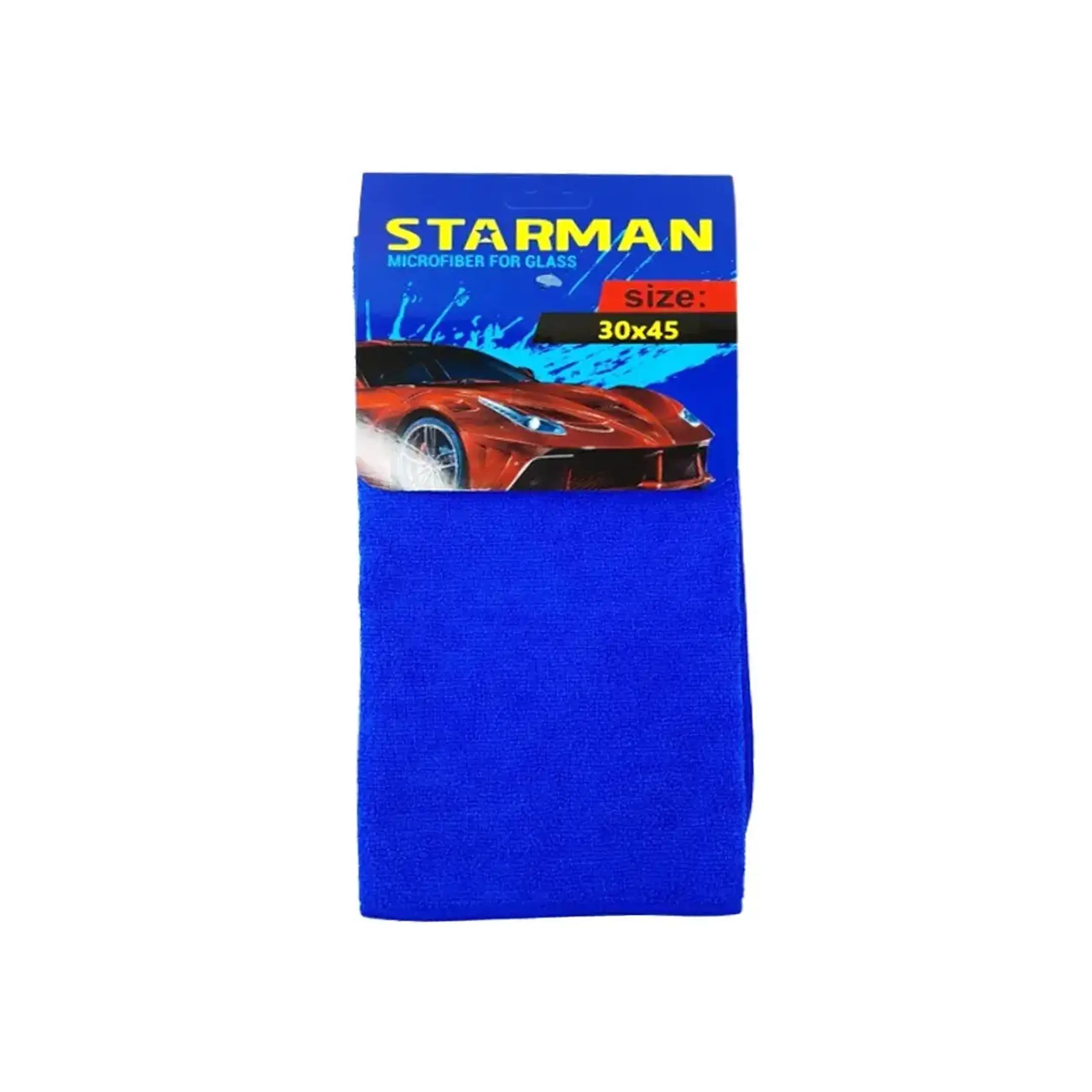 Lavetă microfibră 30 x 60 cm Star Man - Albastru 300 x 450 mm