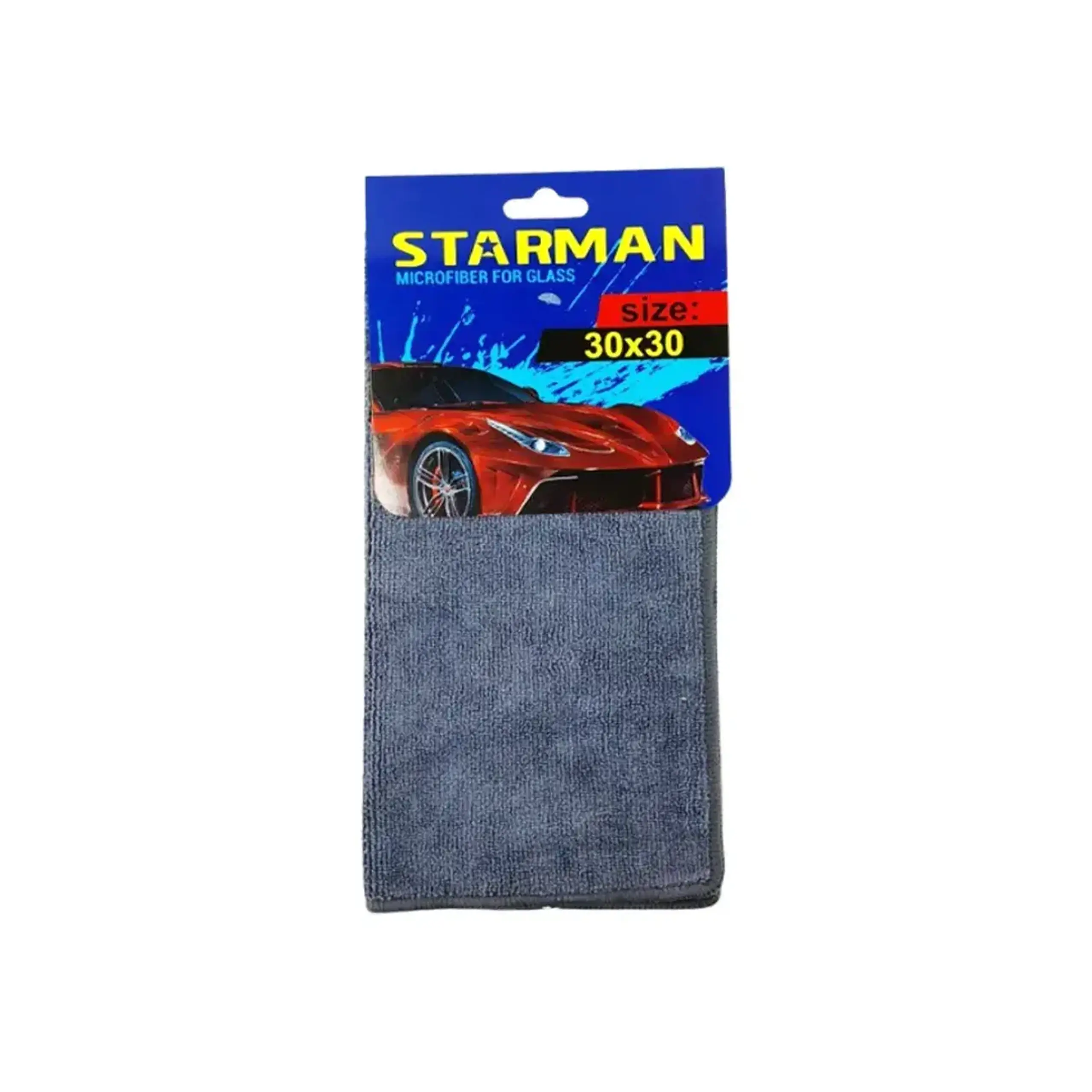 Lavetă microfibră 30 x 60 cm Star Man - Gri 30 x 30 cm